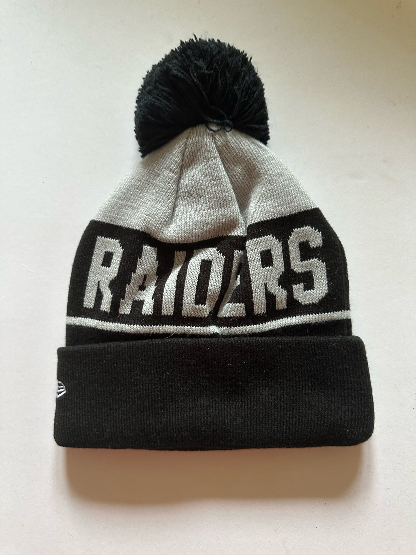 Las Vegas Raiders NFL Bobble Beanie Multi Colour With Tags on