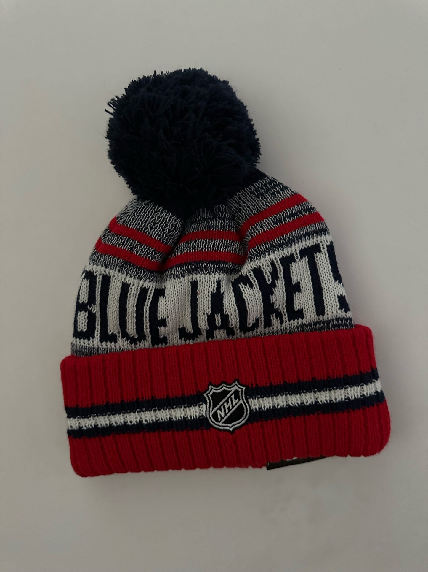 Columbus Blue Jackets NHL Bobble Beanie Multi Colour With Tags on
