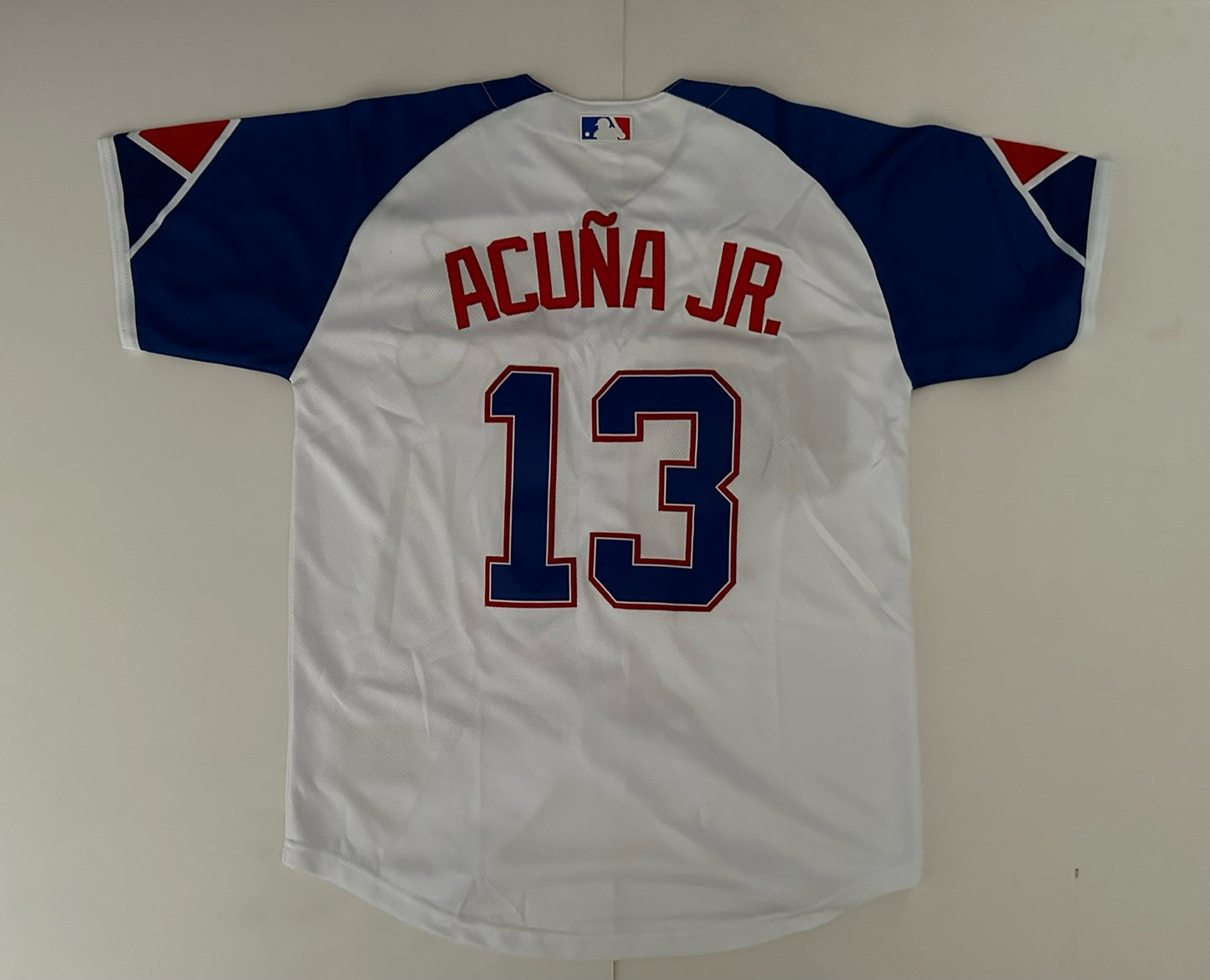 Atlanta Braves MLB Baseball Shirt Large Acuna Jr 13 White