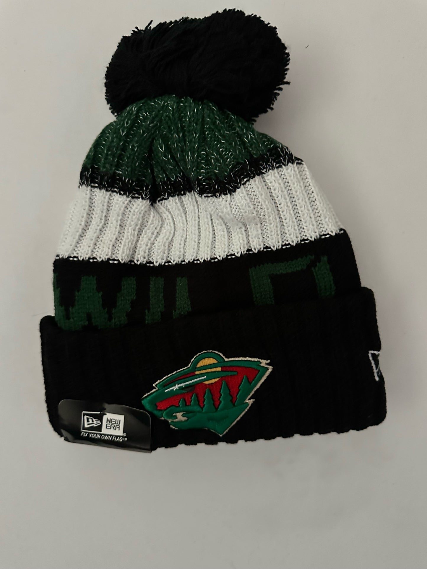 Minnesota Wild NHL Bobble Beanie Multi Colour With Tags on