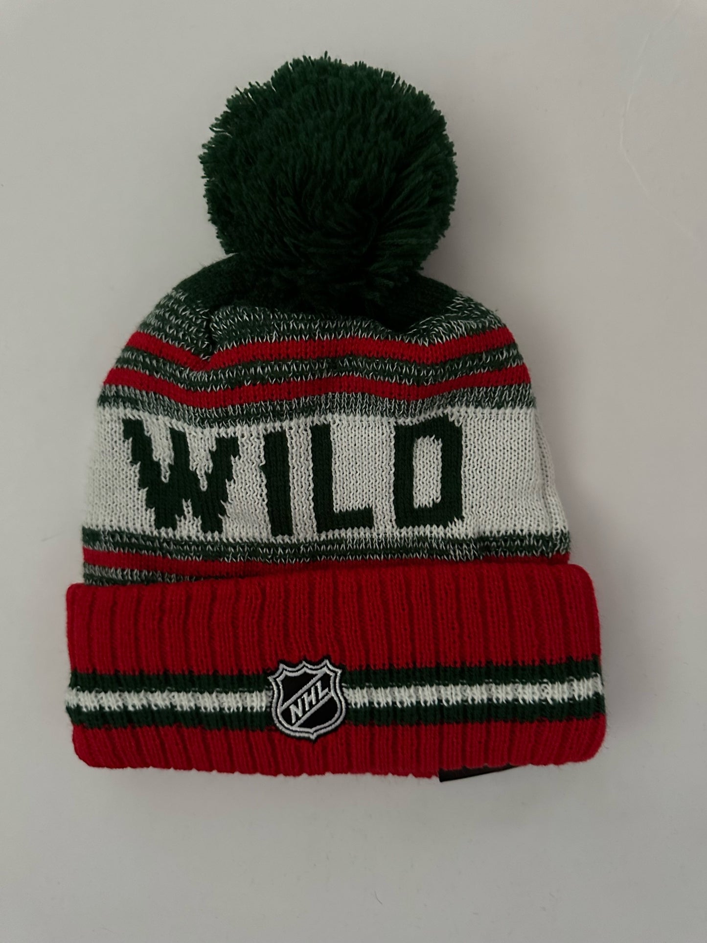 Minnesota Wild NHL Bobble Beanie Multi Colour With Tags on