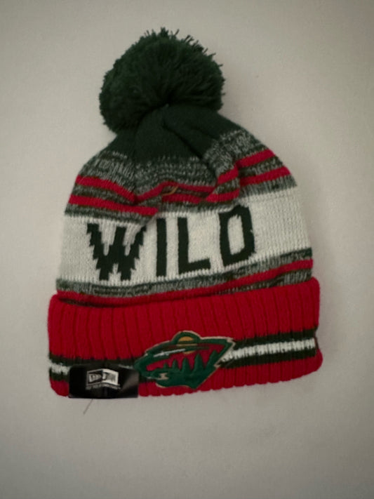 Minnesota Wild NHL Bobble Beanie Multi Colour With Tags on