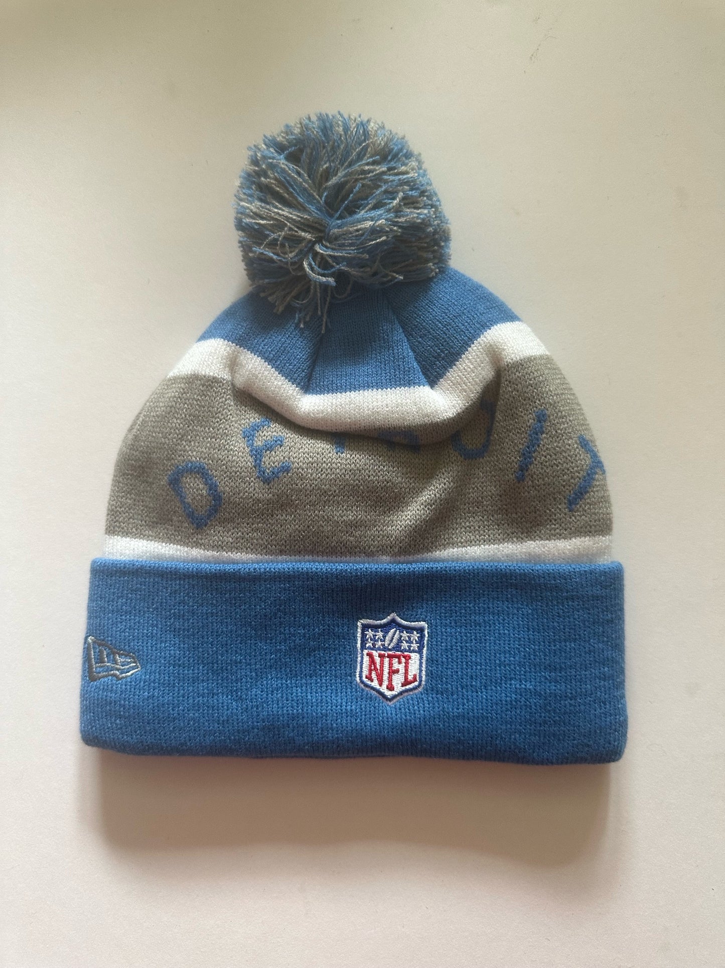 Detroit Lions NFL Bobble Beanie Multi Colour With Tags on