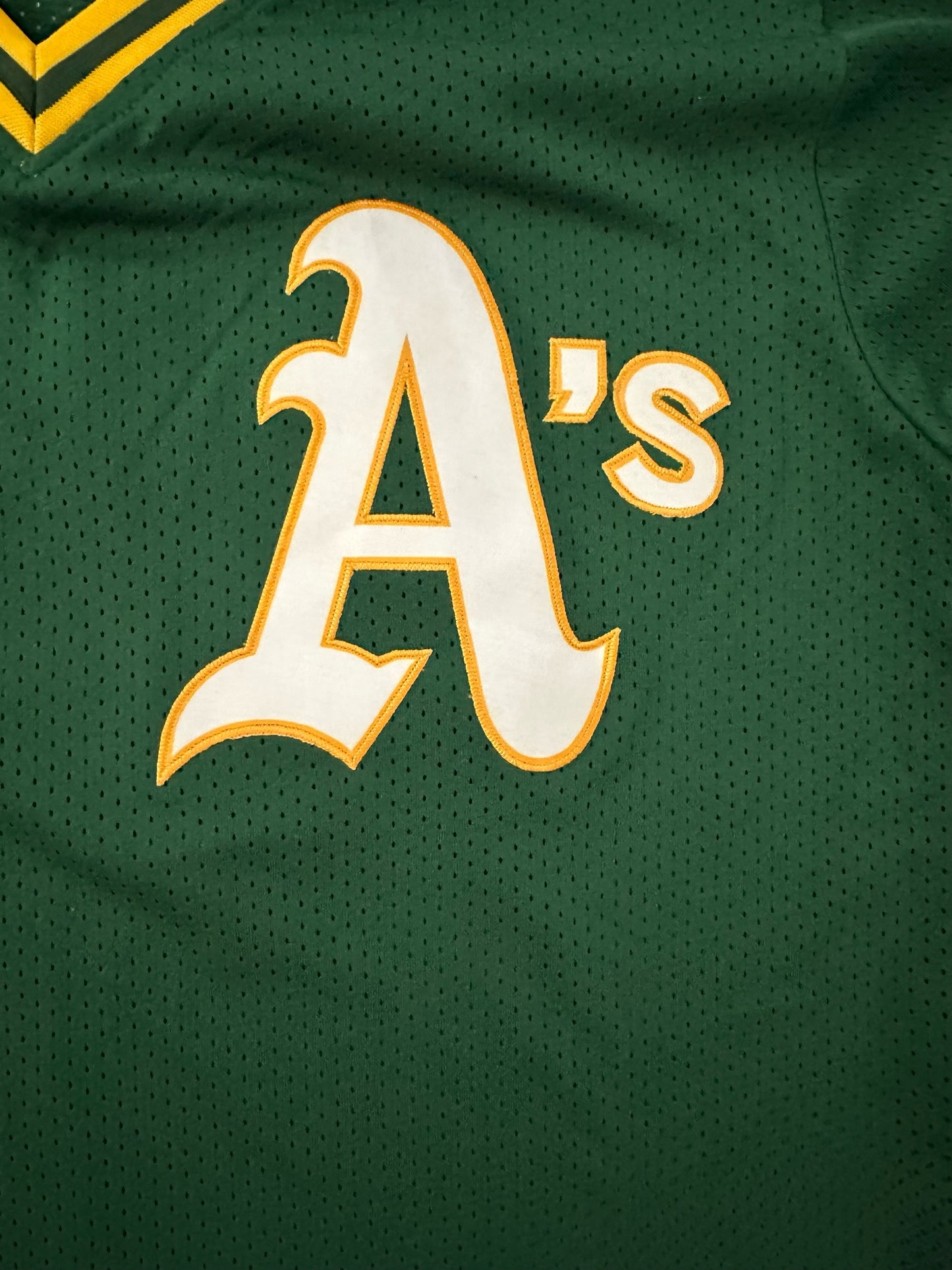 Oakland A's Athletics MLB Baseball Shirt Large Jackson 44 Green