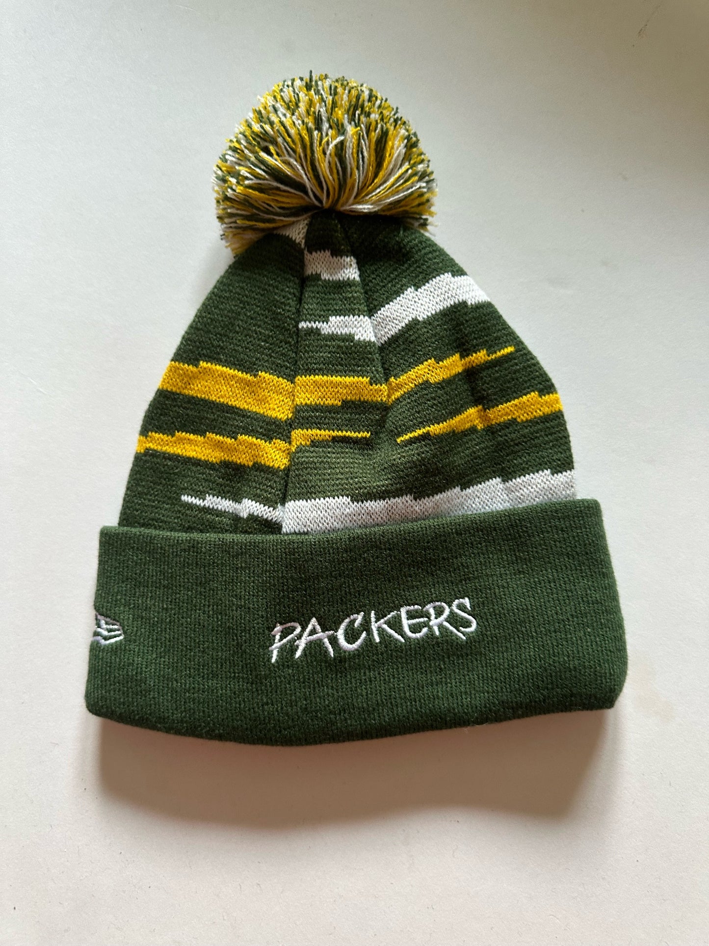 Green Bay Packers NFL Bobble Beanie Multi Colour With Tags on