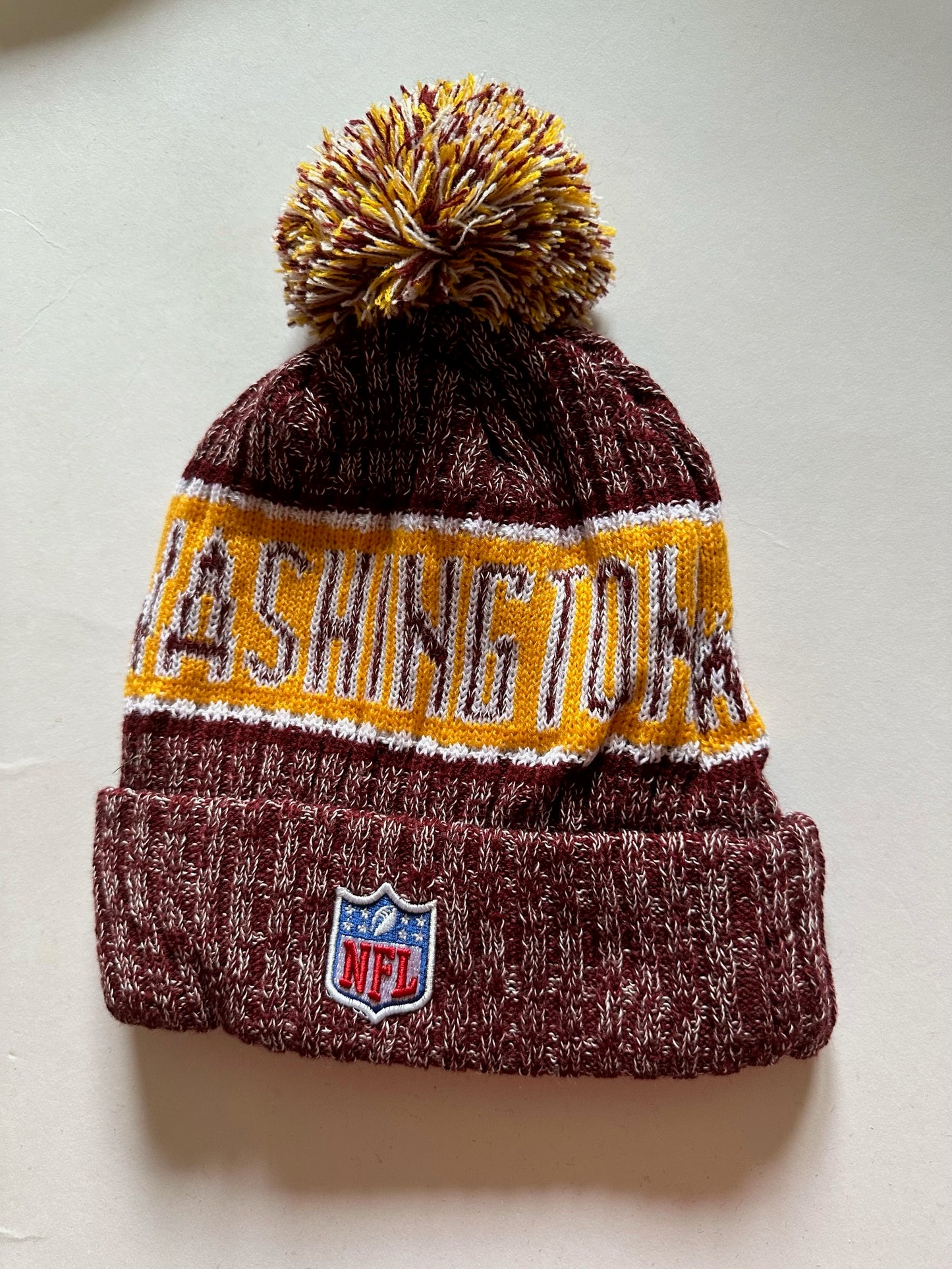 Washington Commanders NFL Bobble Beanie Multi Colour With Tags on