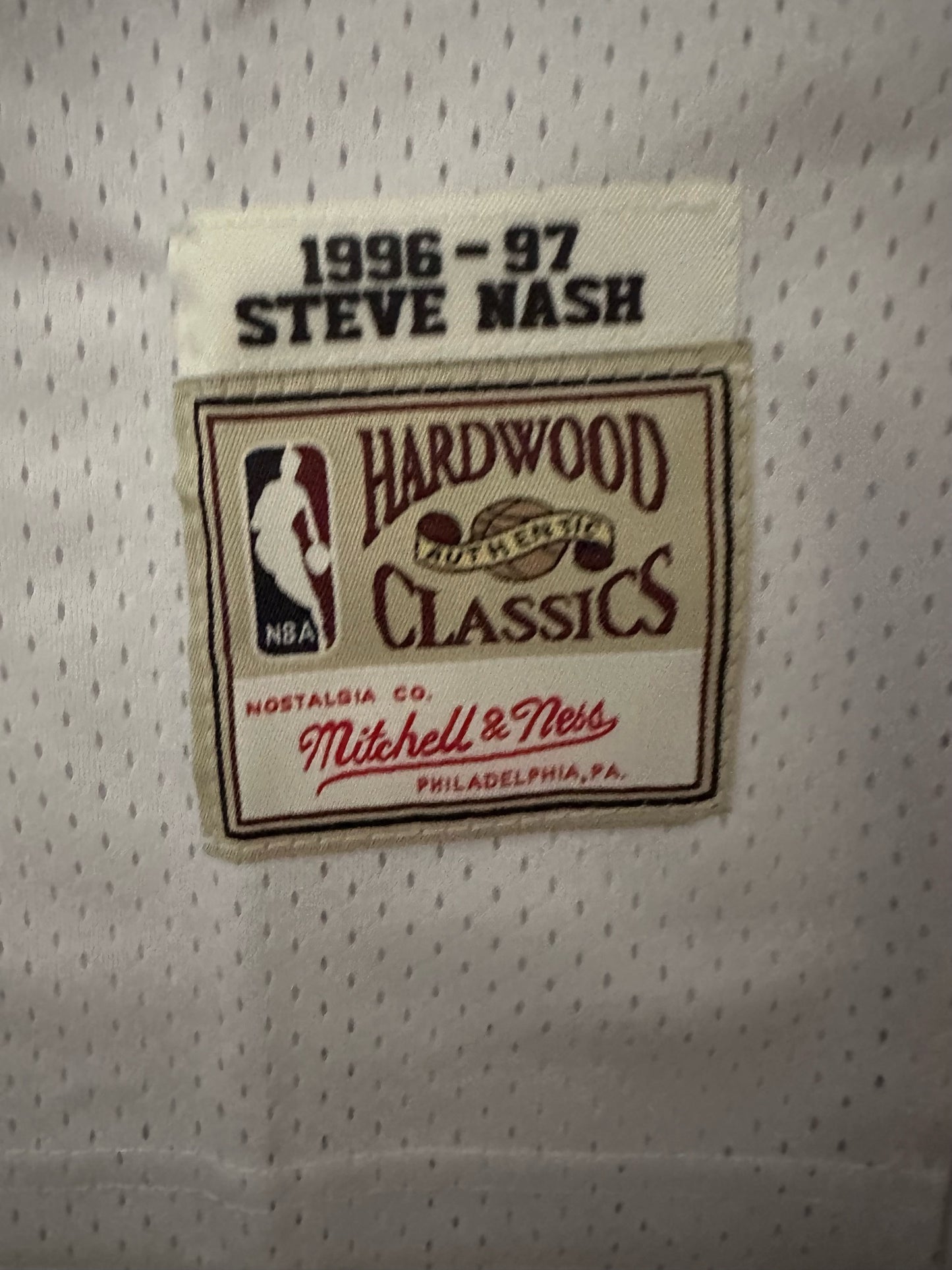Phoenix Suns NBA Hardwood Classics Basketball Vest Large Nash 13 White