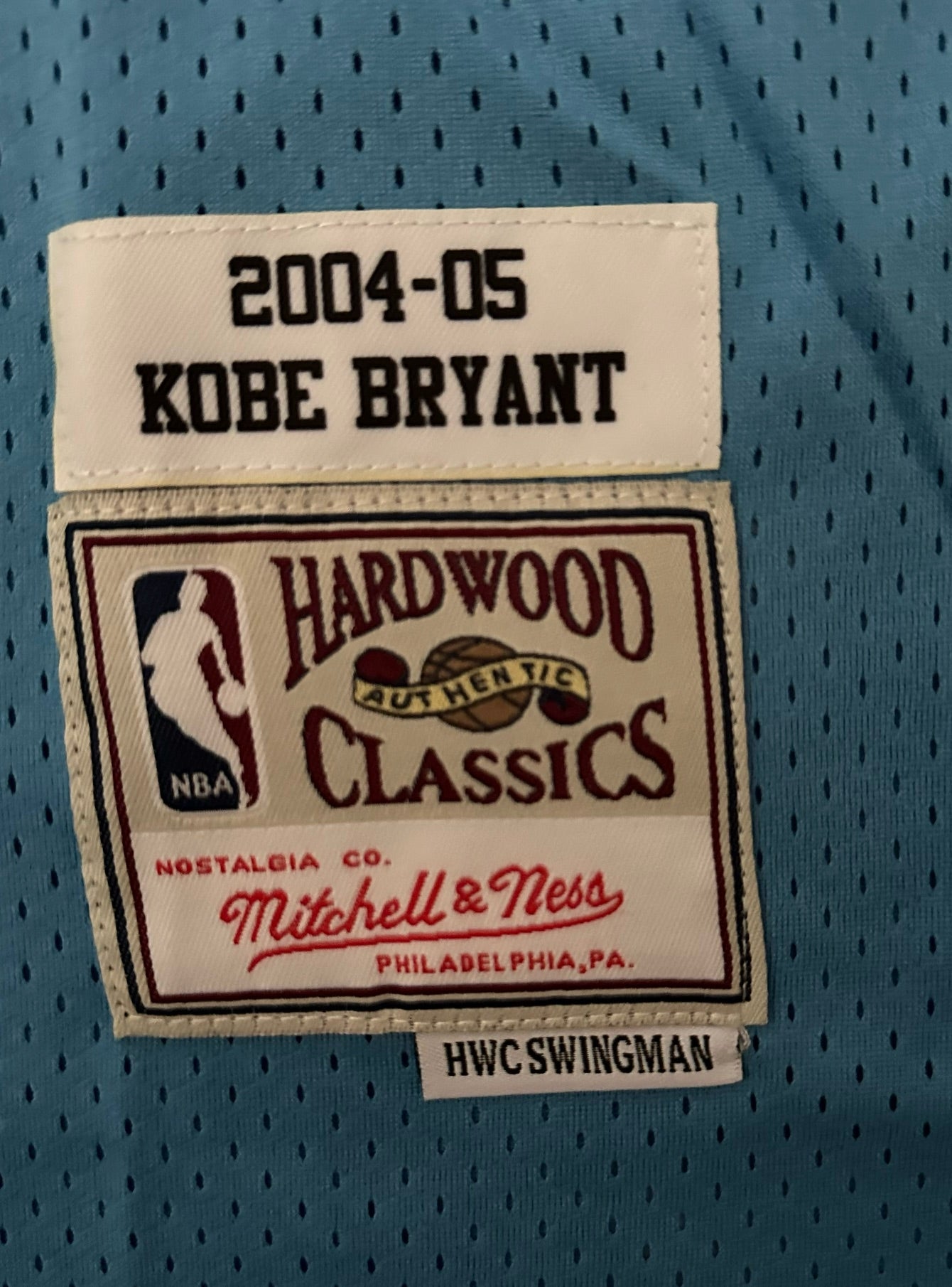 Los Angeles LA Lakers NBA Hardwood Classics Basketball Vest Large Bryant 8 Blue