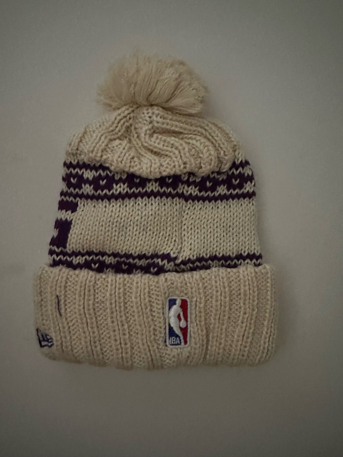 Los Angeles LA Lakers NBA Bobble Beanie Multi Colour With Tags on