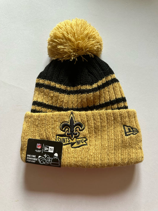 New Orleans Saints NFL Bobble Beanie Multi Colour With Tags on