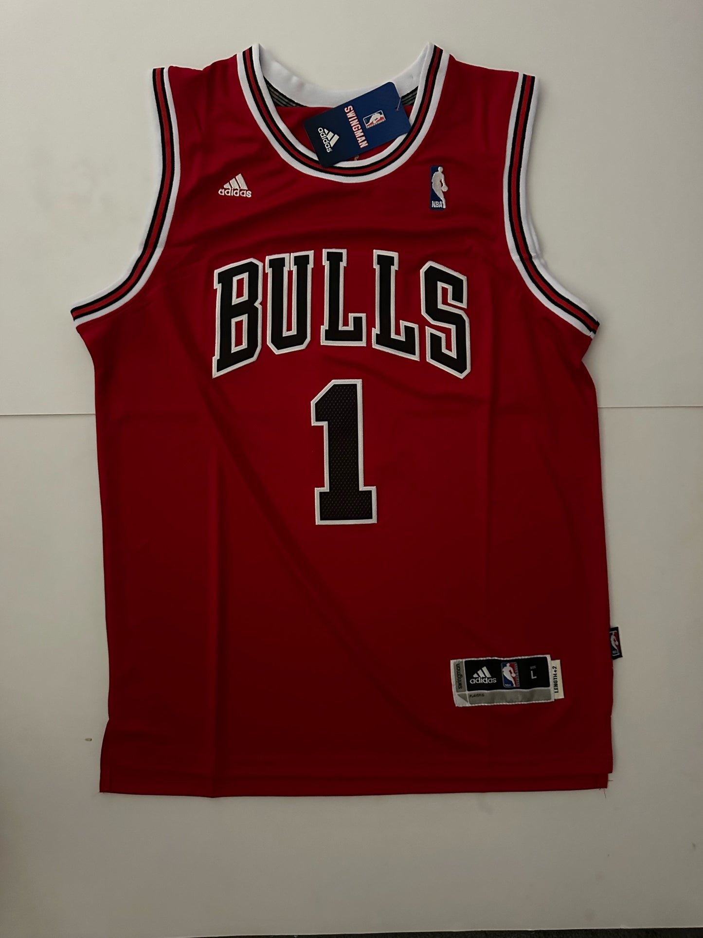 Chicago Bulls NBA Rose Basketball Vest Large 1 Red