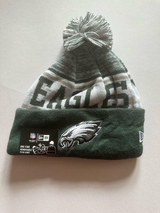 Philadelphia Eagles NFL Bobble Beanie Multi Colour With Tags on