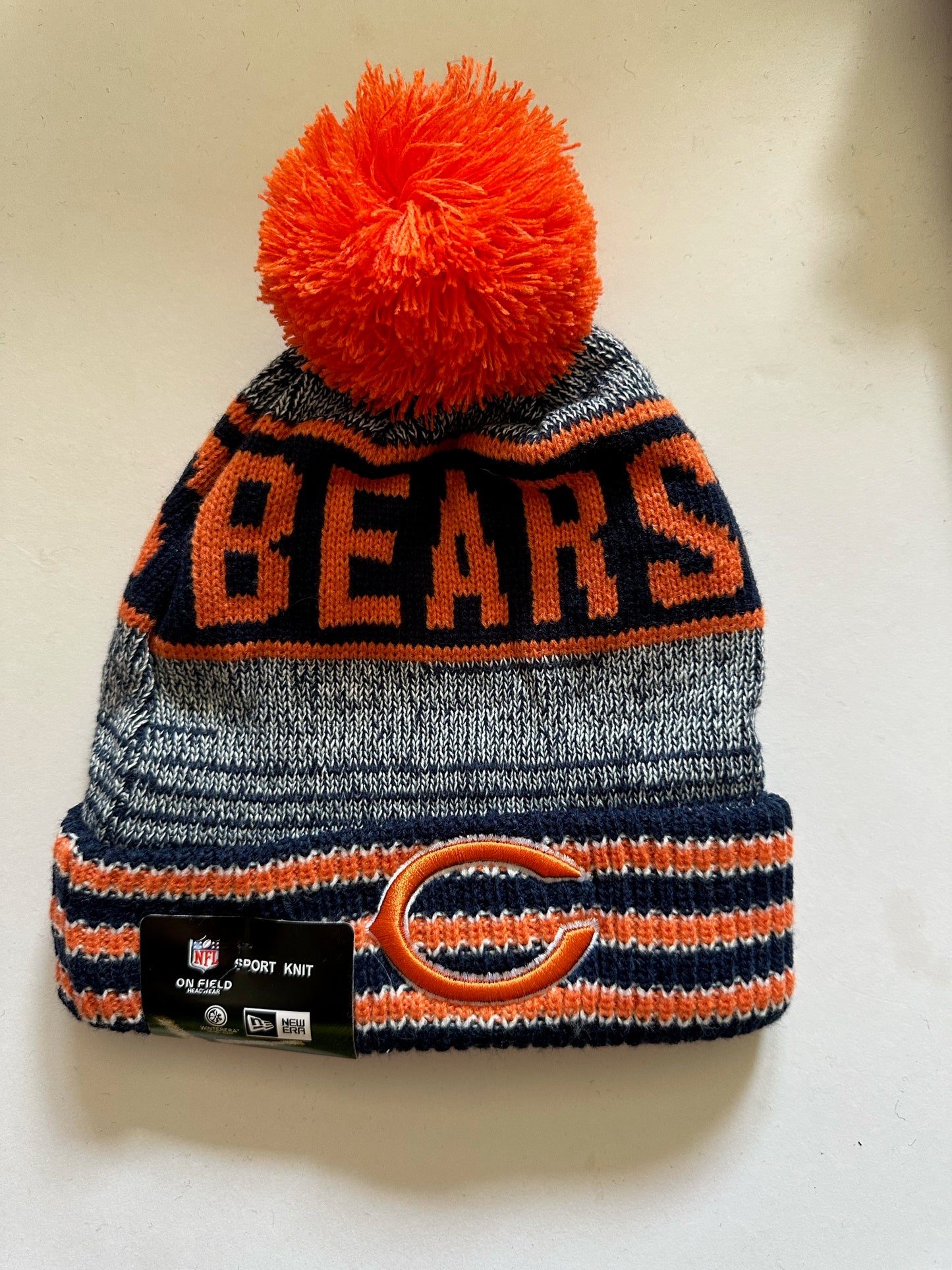 Chicago Bears NFL Bobble Beanie Multi Colour With Tags on