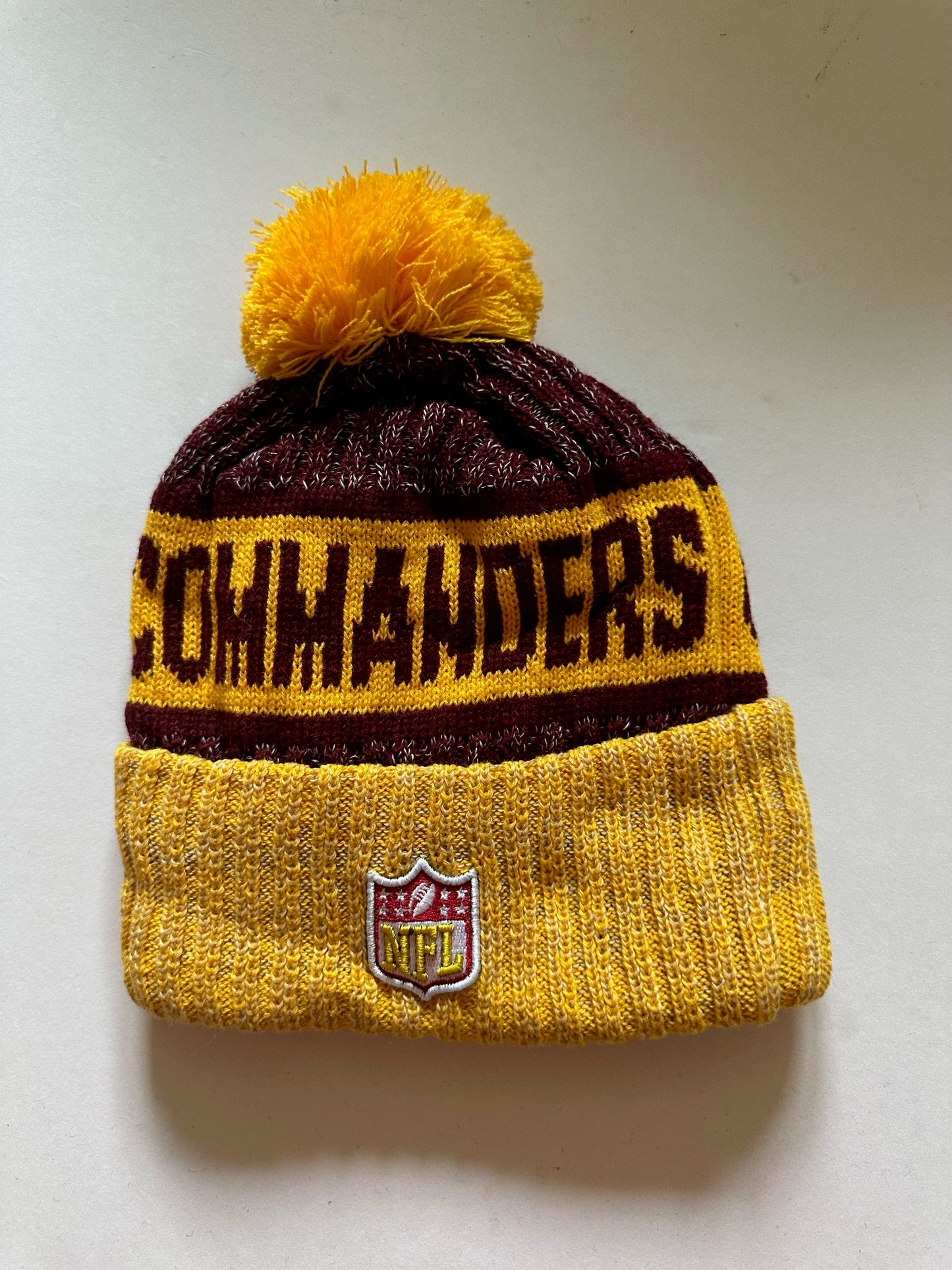 Washington Commanders NFL Bobble Beanie Multi Colour With Tags on