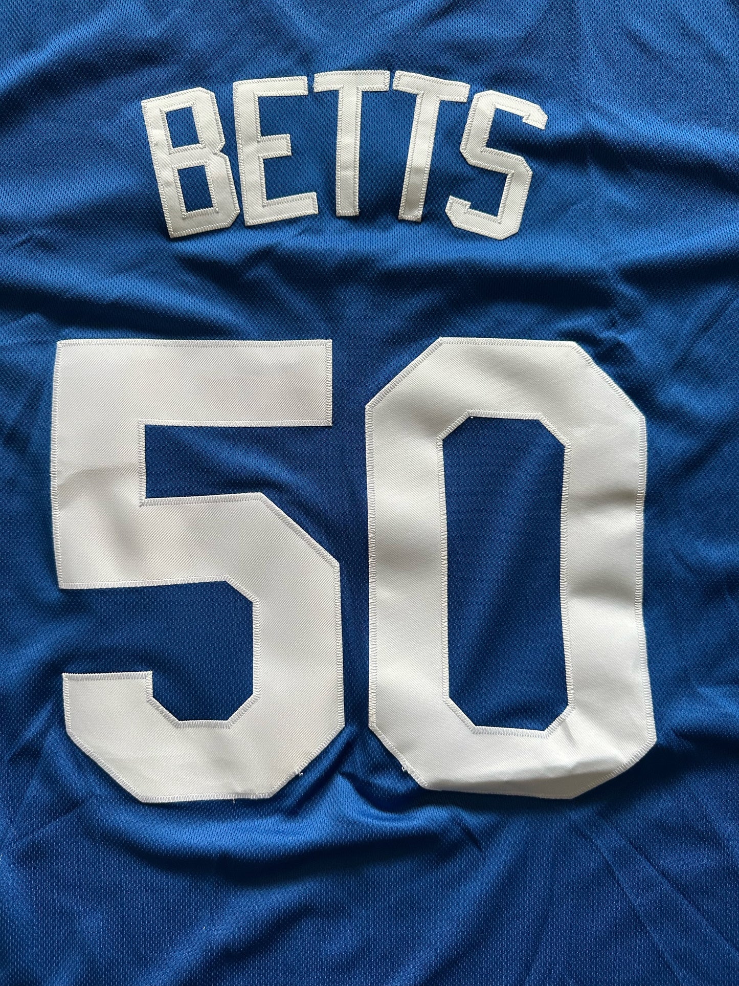 Los Angeles LA Dodgers MLB Baseball Shirt Large Betts 50 Blue