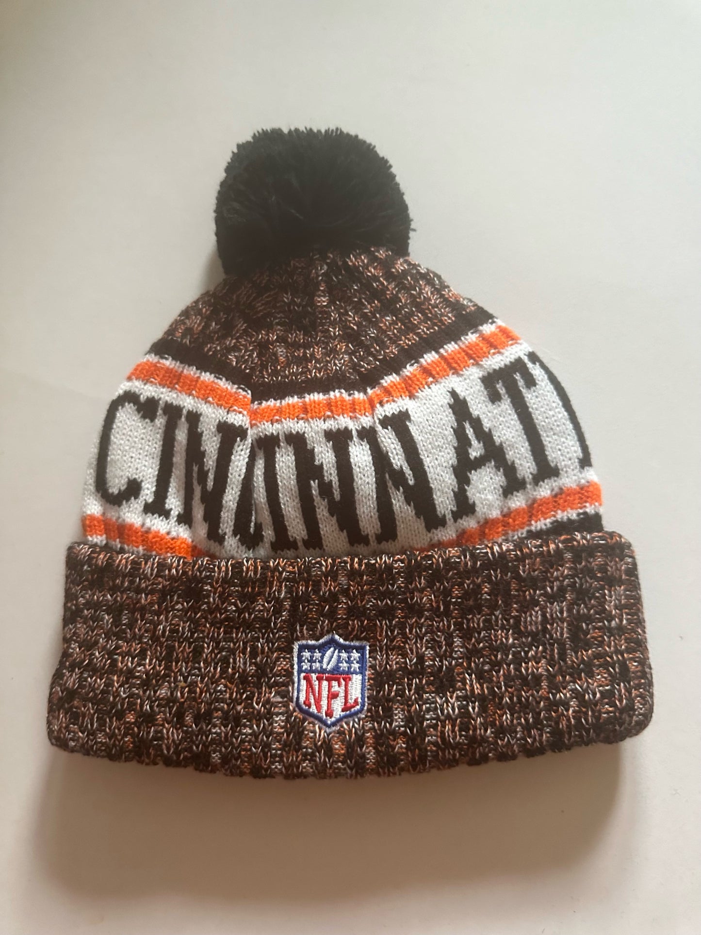 Cincinnati Bengals NFL Bobble Beanie Multi Colour With Tags on