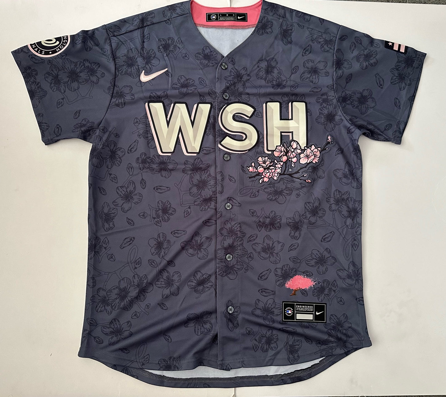 Washington National MLB Baseball Shirt Large Strasburg 37 Blue
