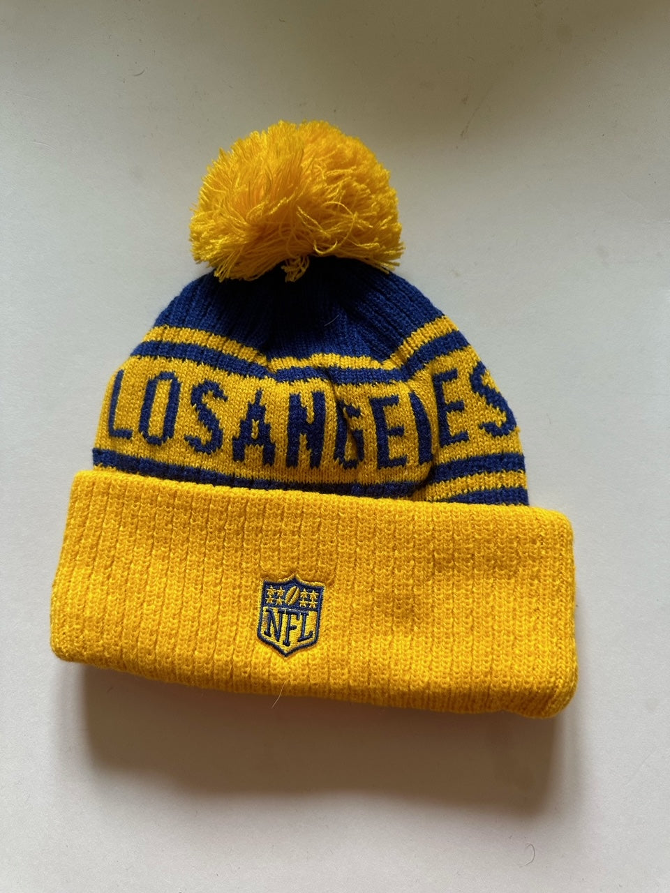 Los Angeles LA Rams NFL Bobble Beanie Multi Colour With Tags on