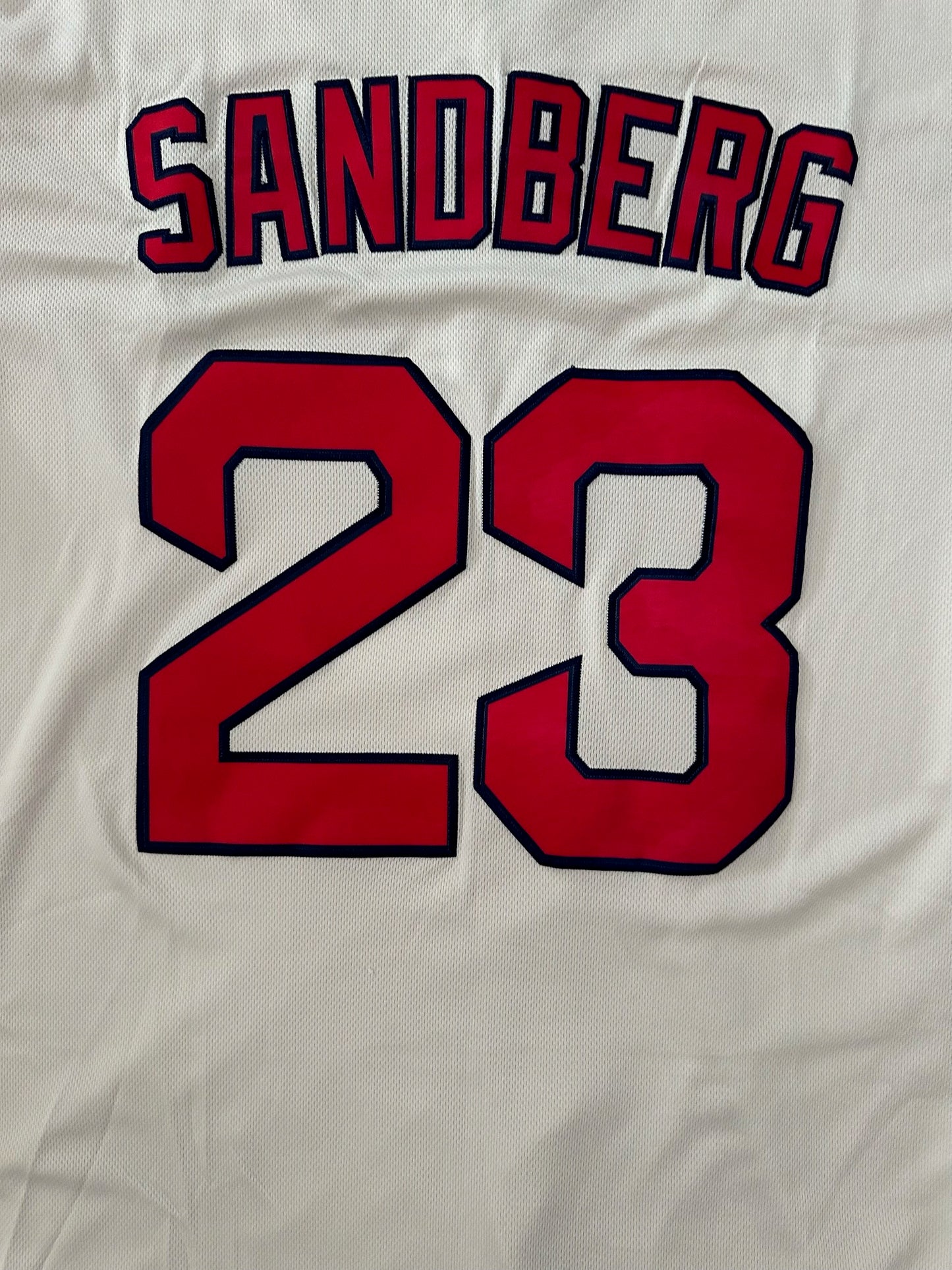 Chicago Cubs MLB Baseball Shirt Large Sandberg 23 White