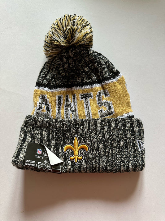 New Orleans Saints NFL Bobble Beanie Multi Colour With Tags on