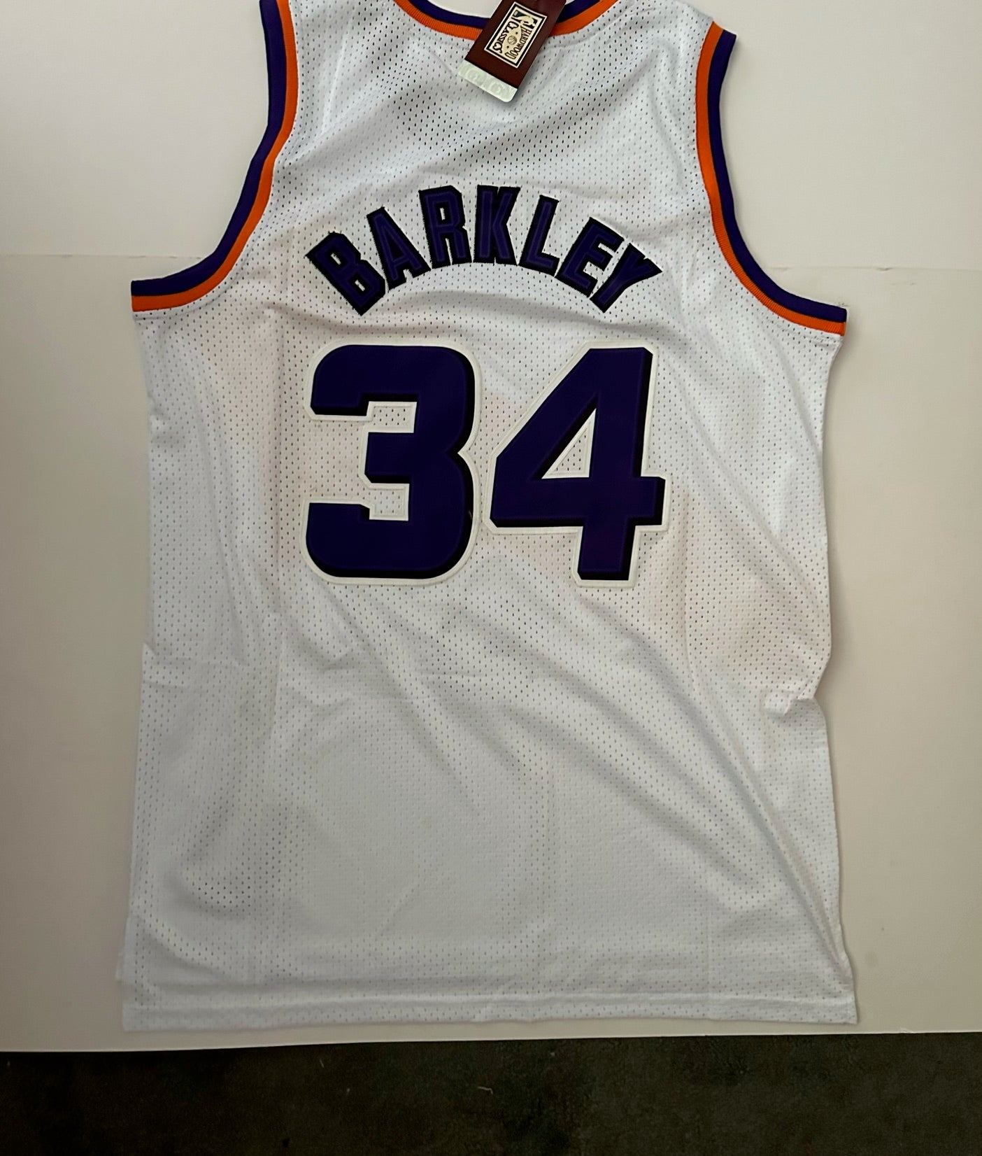 Phoenix Suns NBA Hardwood Classics Basketball Vest Large Barkley 34 White