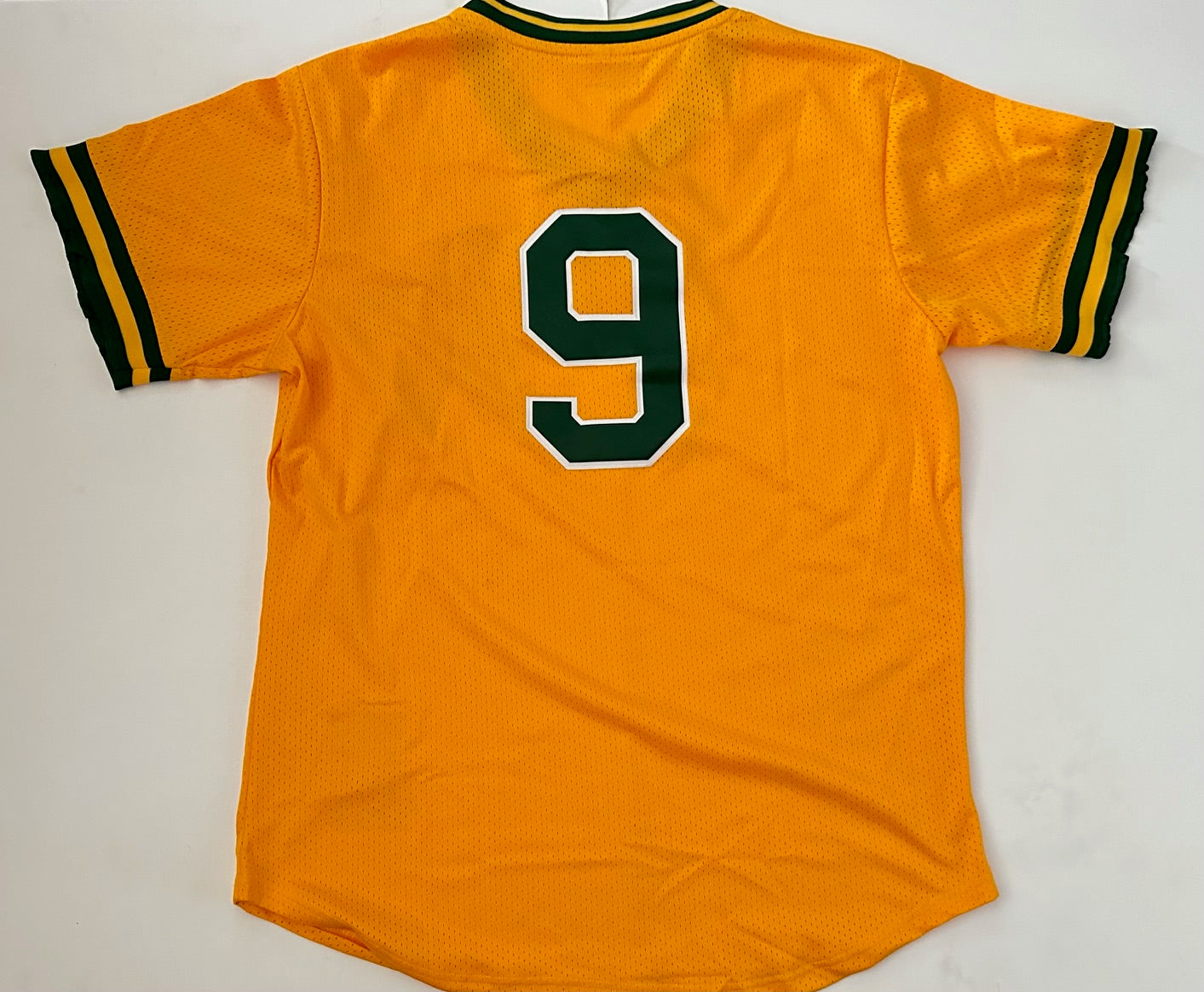 Oakland A's Athletics MLB Baseball Shirt Large Jackson 9 Yellow