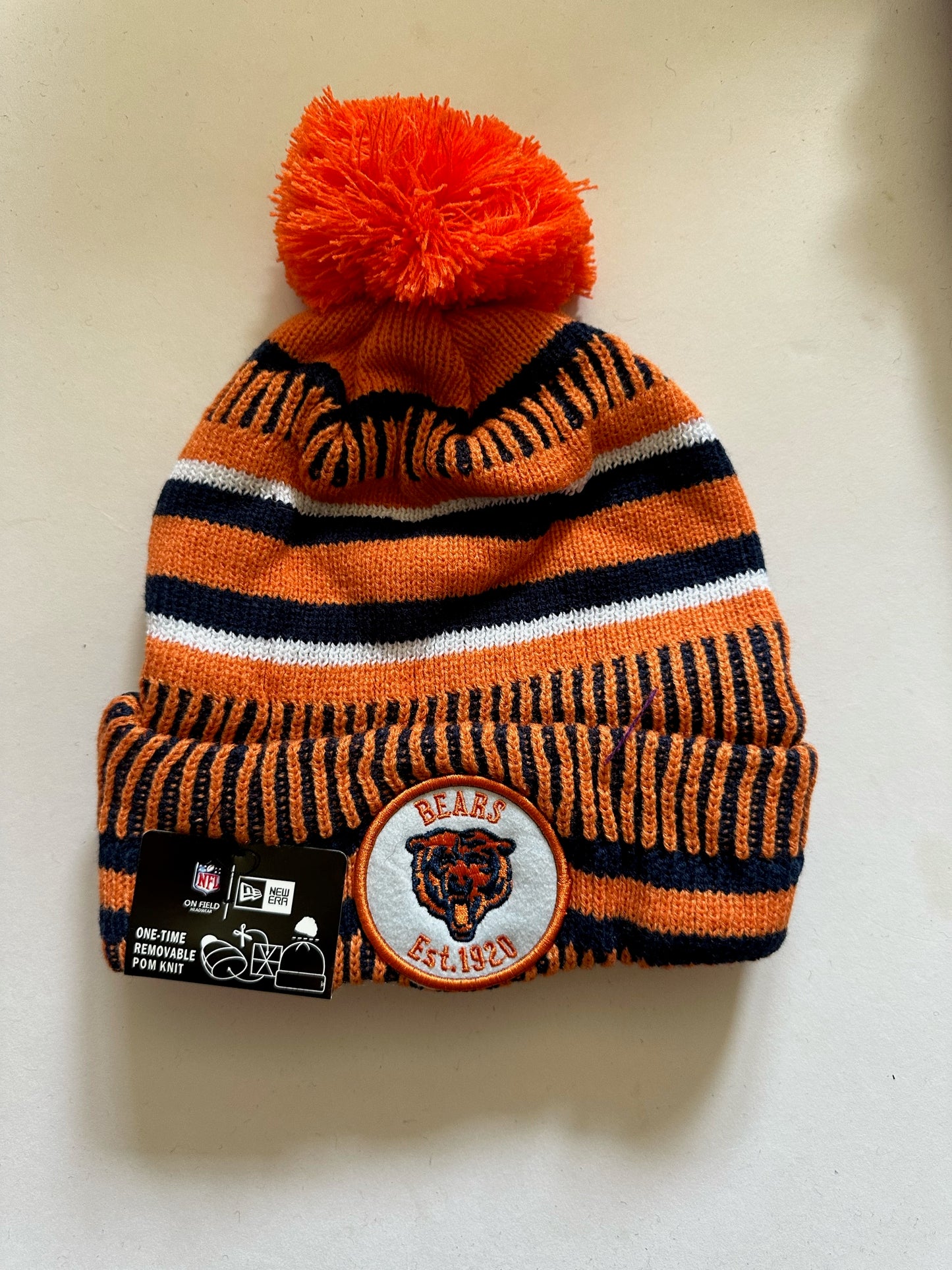Chicago Bears NFL Bobble Beanie Multi Colour With Tags on