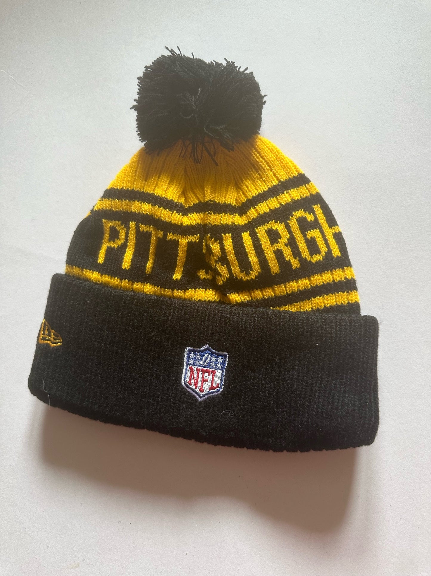 Pittsburgh Steelers NFL Bobble Beanie Multi Colour With Tags on