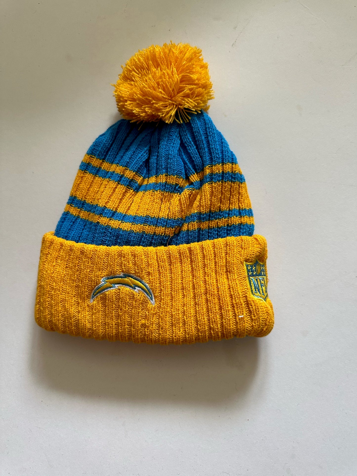 Los Angeles Chargers NFL Bobble Beanie Multi Colour With Tags on