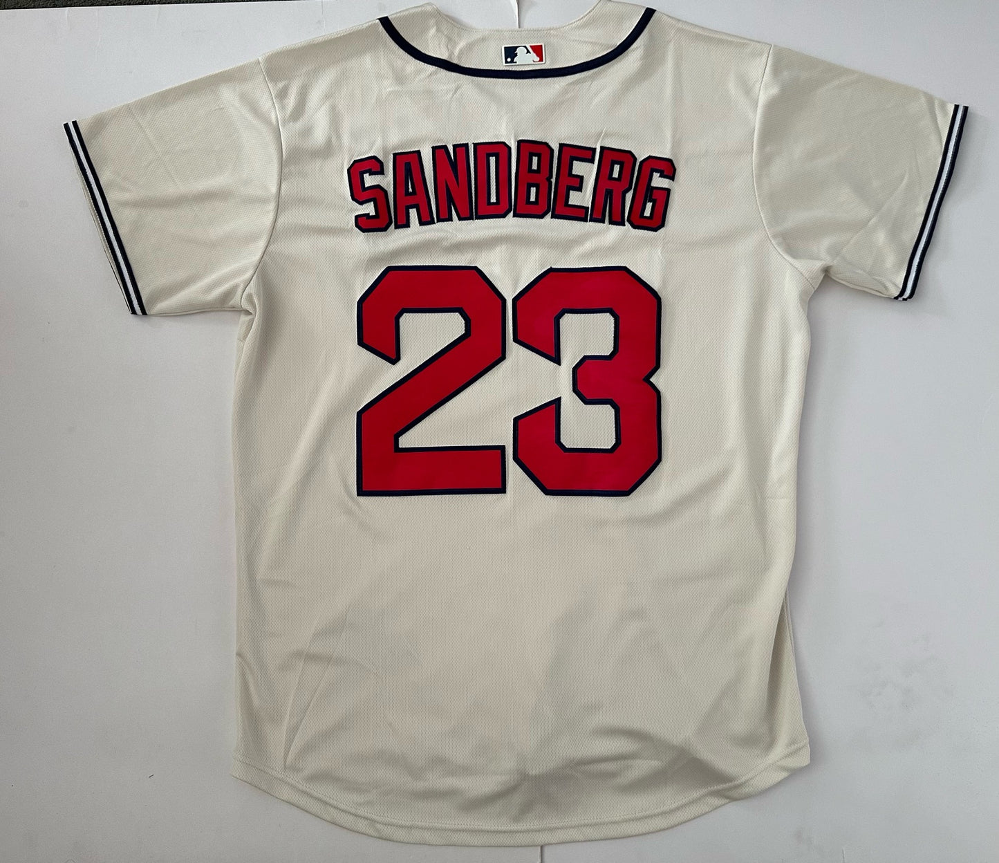 Chicago Cubs MLB Baseball Shirt Large Sandberg 23 White