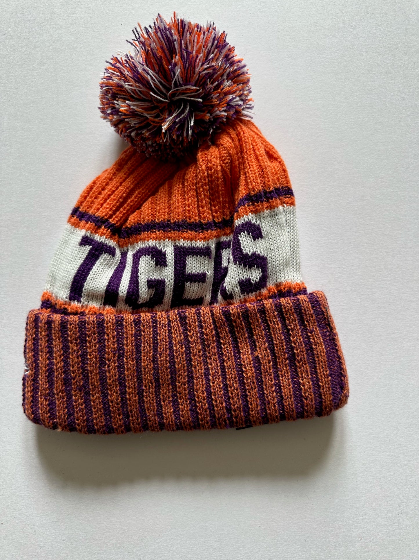 Clemson Tigers NCAA Bobble Beanie Multi Colour Tags on