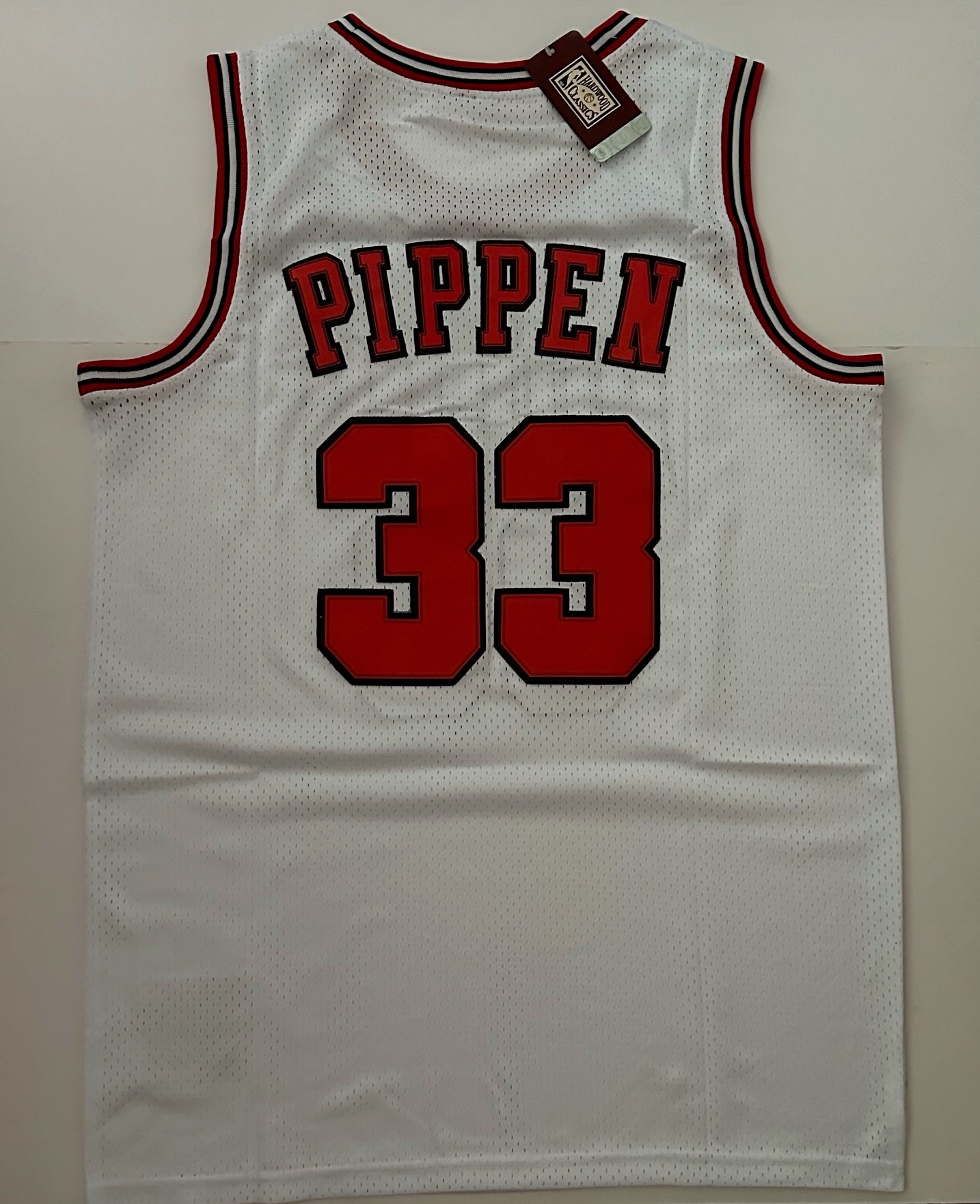 Chicago Bulls NBA Hardwood Classics Basketball Vest Large Pippen 33 White