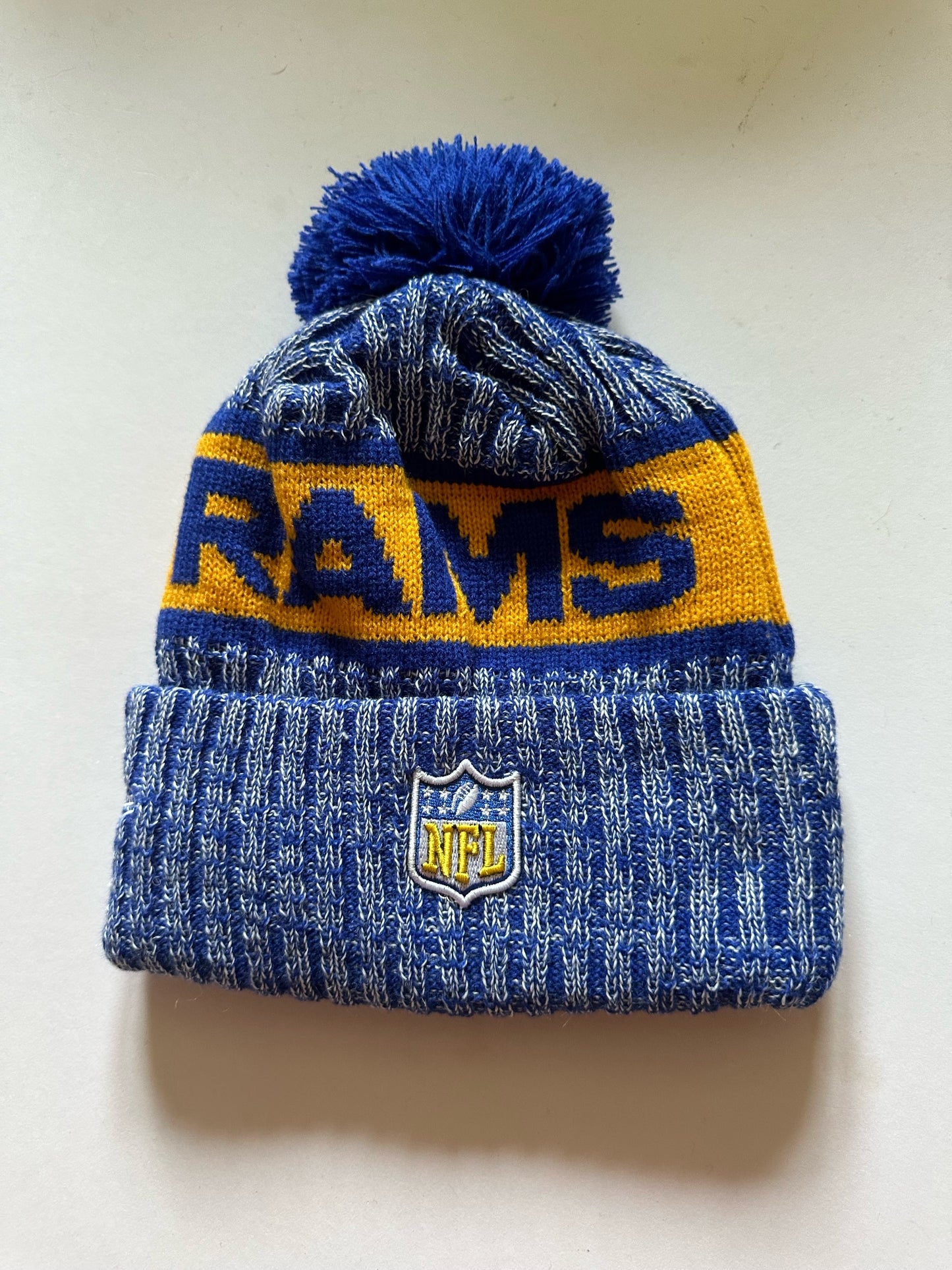 Los Angeles LA Rams NFL Bobble Beanie Multi Colour With Tags on