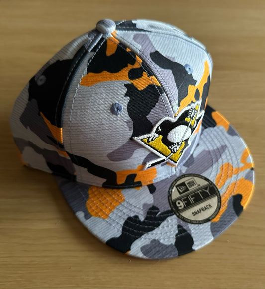 Pittsburgh Penguins NHL SnapBack Camo Baseball Cap Multicolour New With Sticker