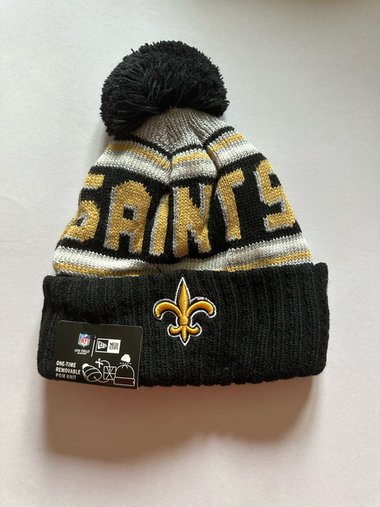New Orleans Saints NFL Bobble Beanie Multi Colour With Tags on