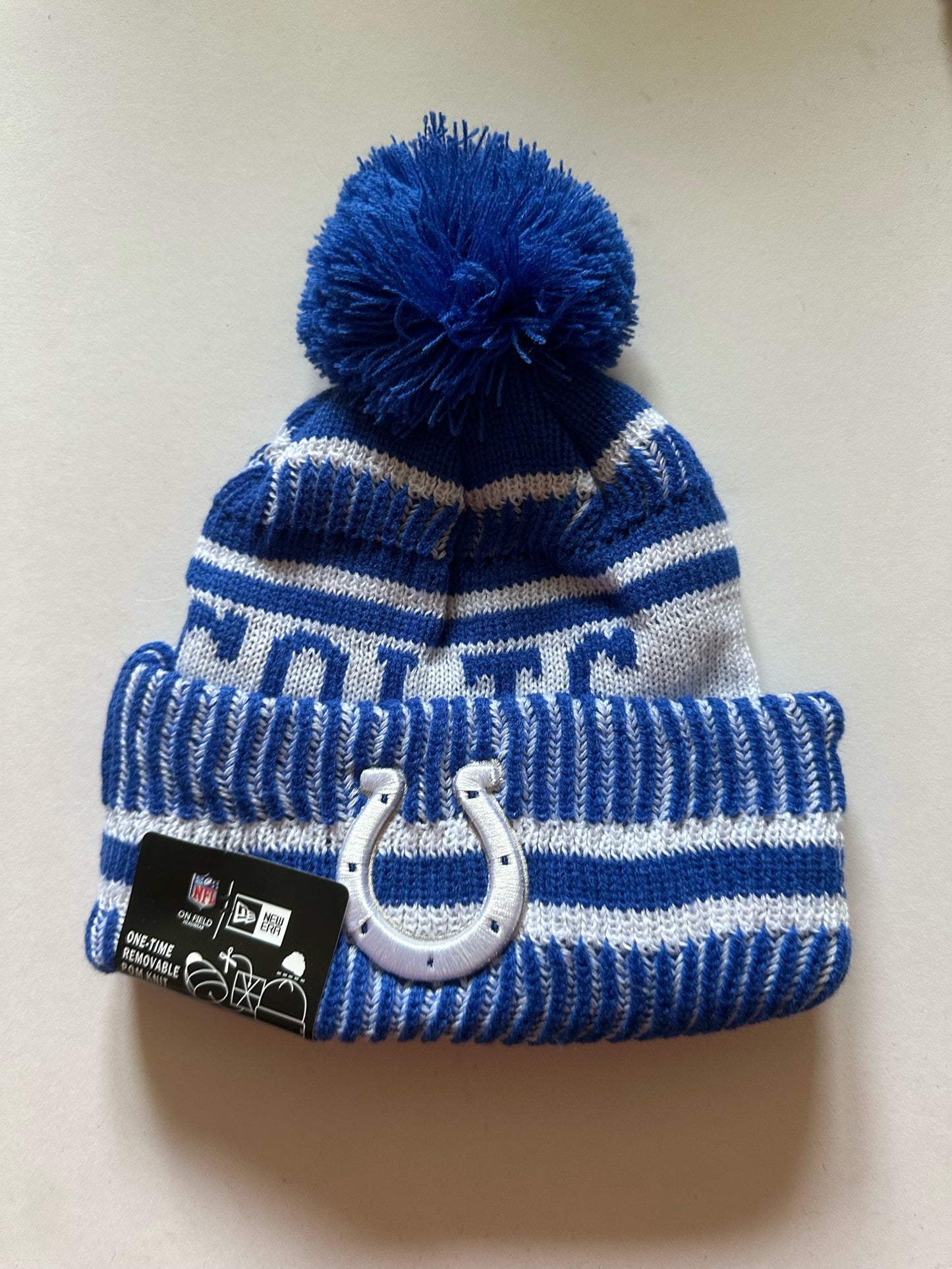 Indianapolis Colts NFL Bobble Beanie Multi Colour With Tags on
