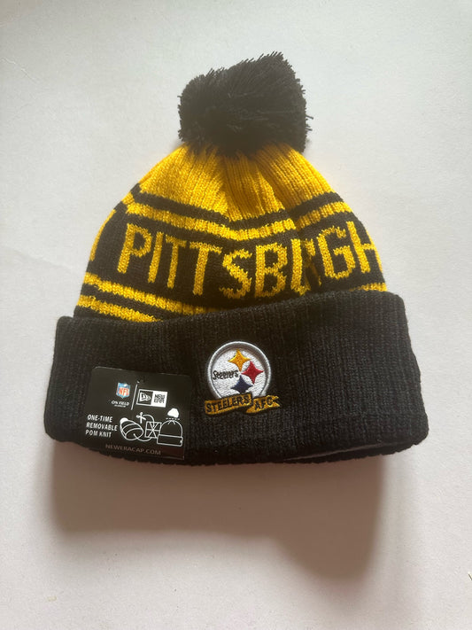 Pittsburgh Steelers NFL Bobble Beanie Multi Colour With Tags on