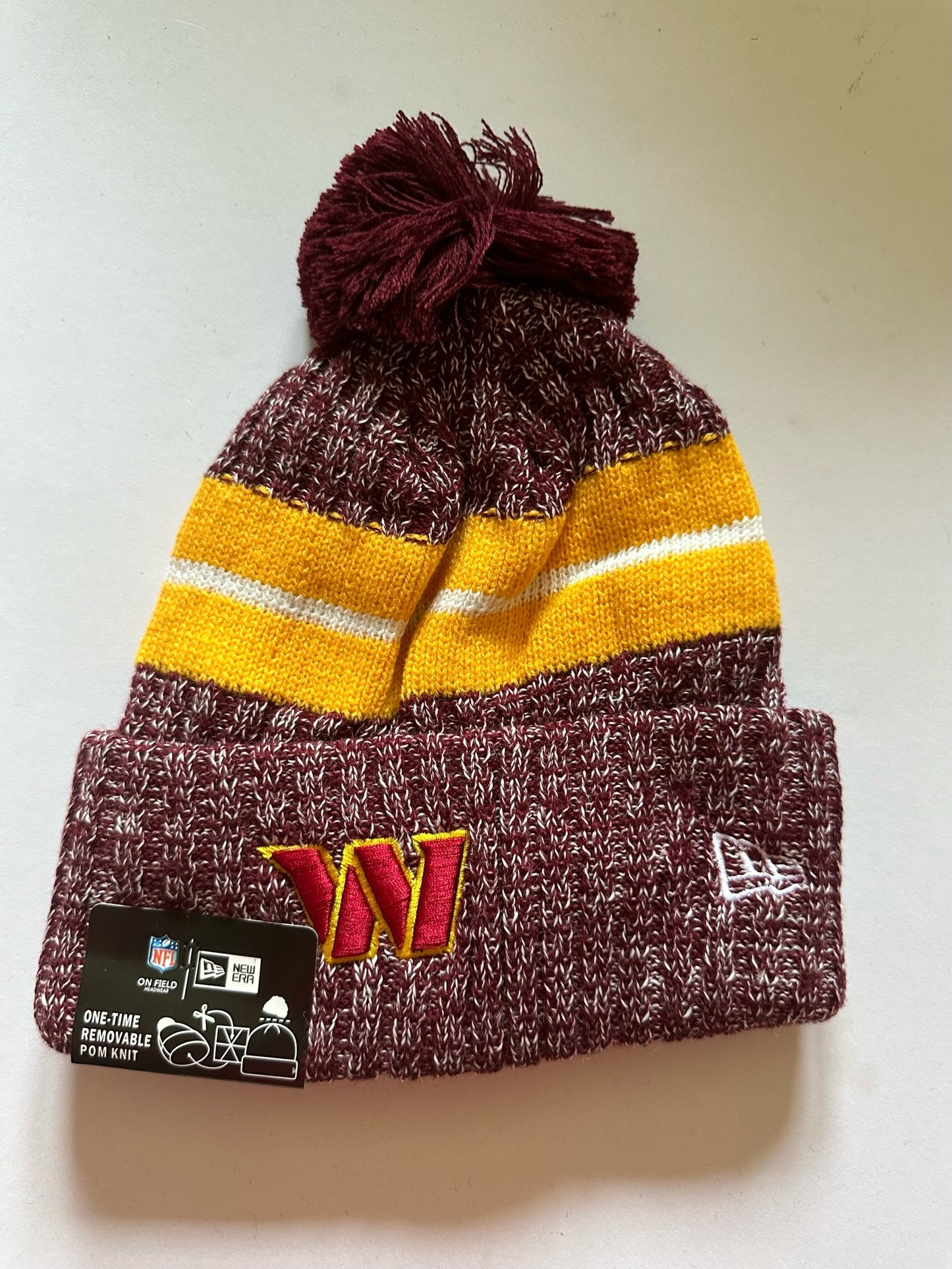 Washington Commanders NFL Bobble Beanie Multi Colour With Tags on