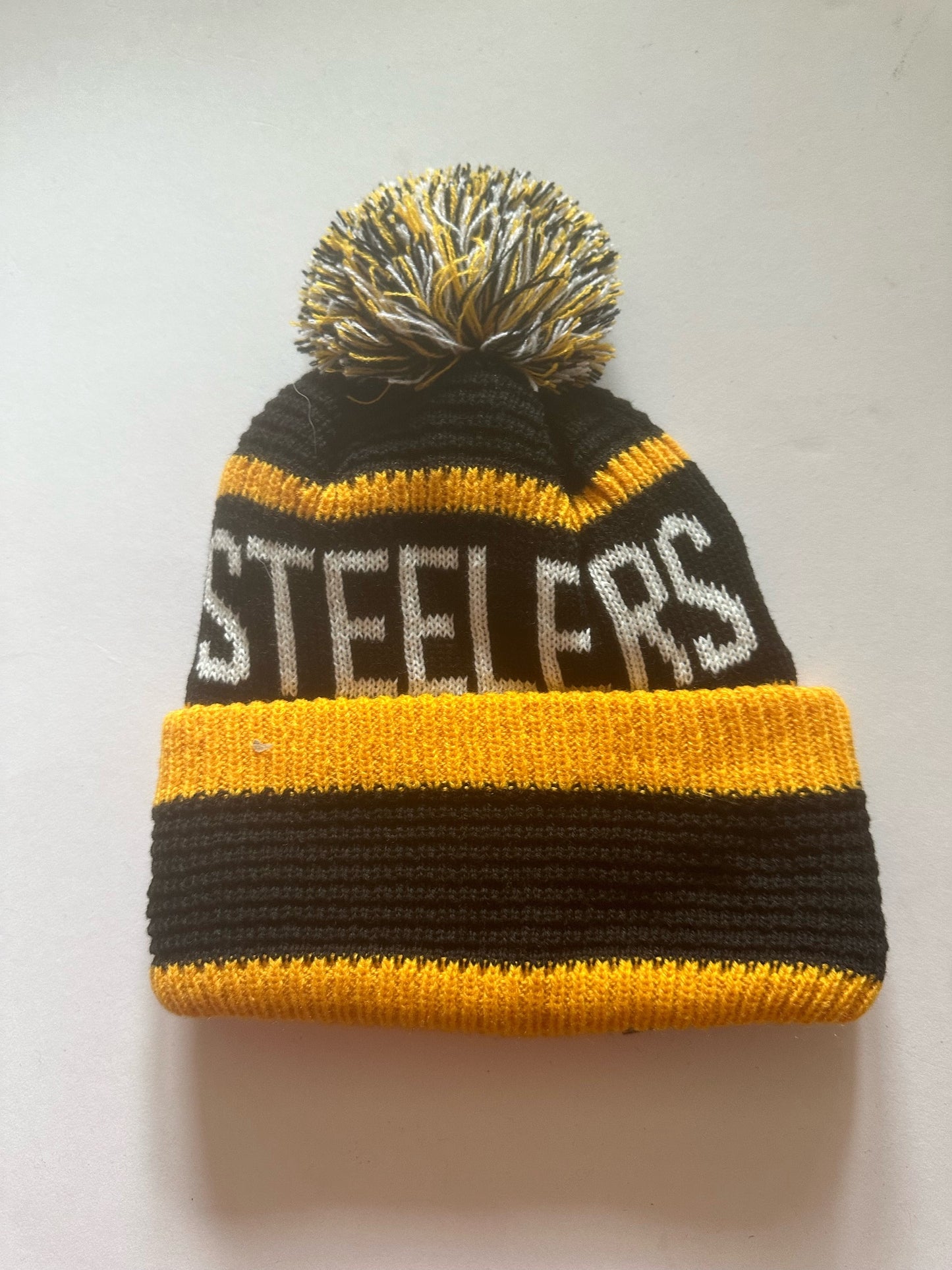 Pittsburgh Steelers NFL Bobble Beanie Multi Colour With Tags on