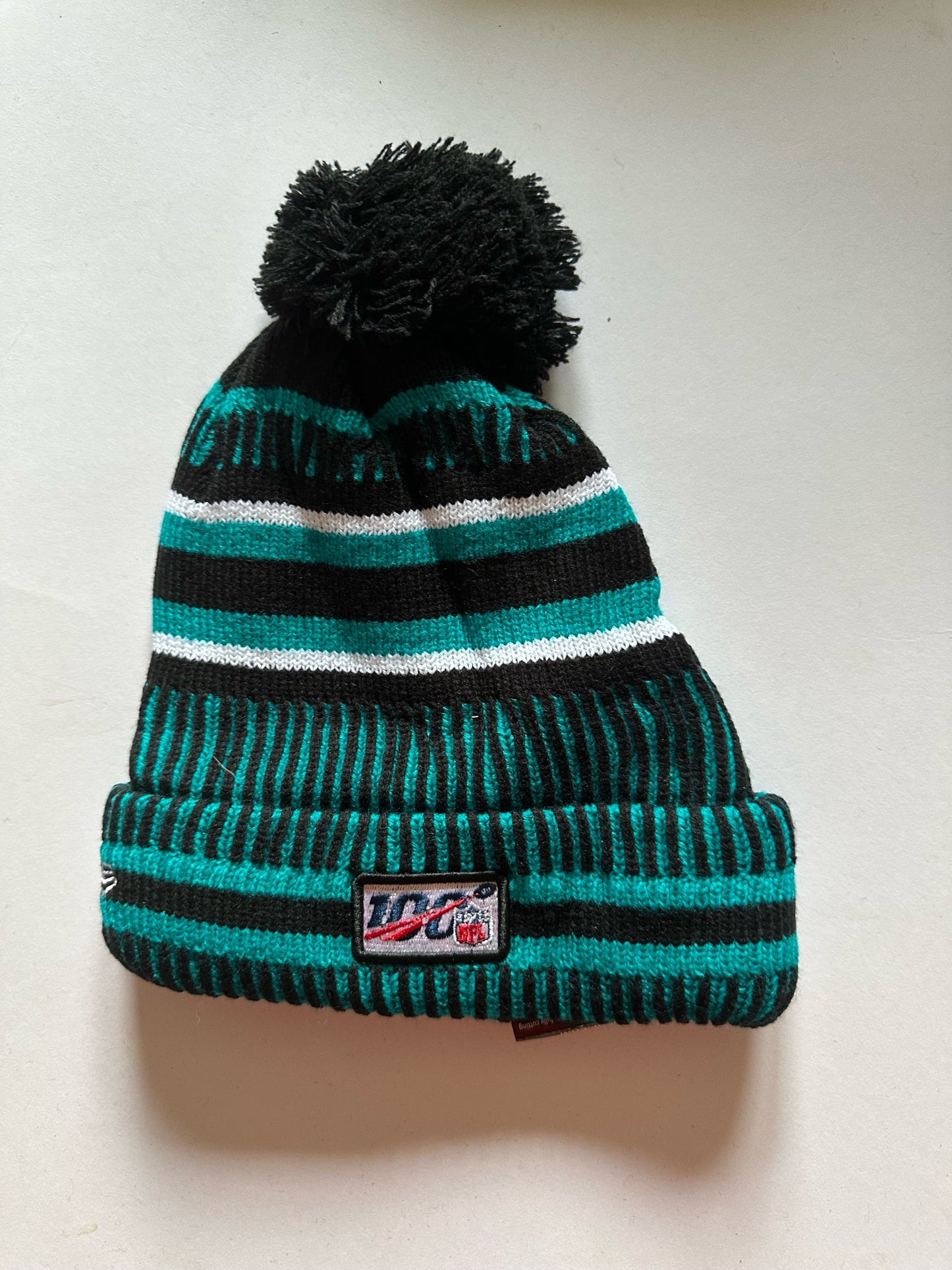 Jacksonville Jaguars NFL Bobble Beanie Multi Colour With Tags on