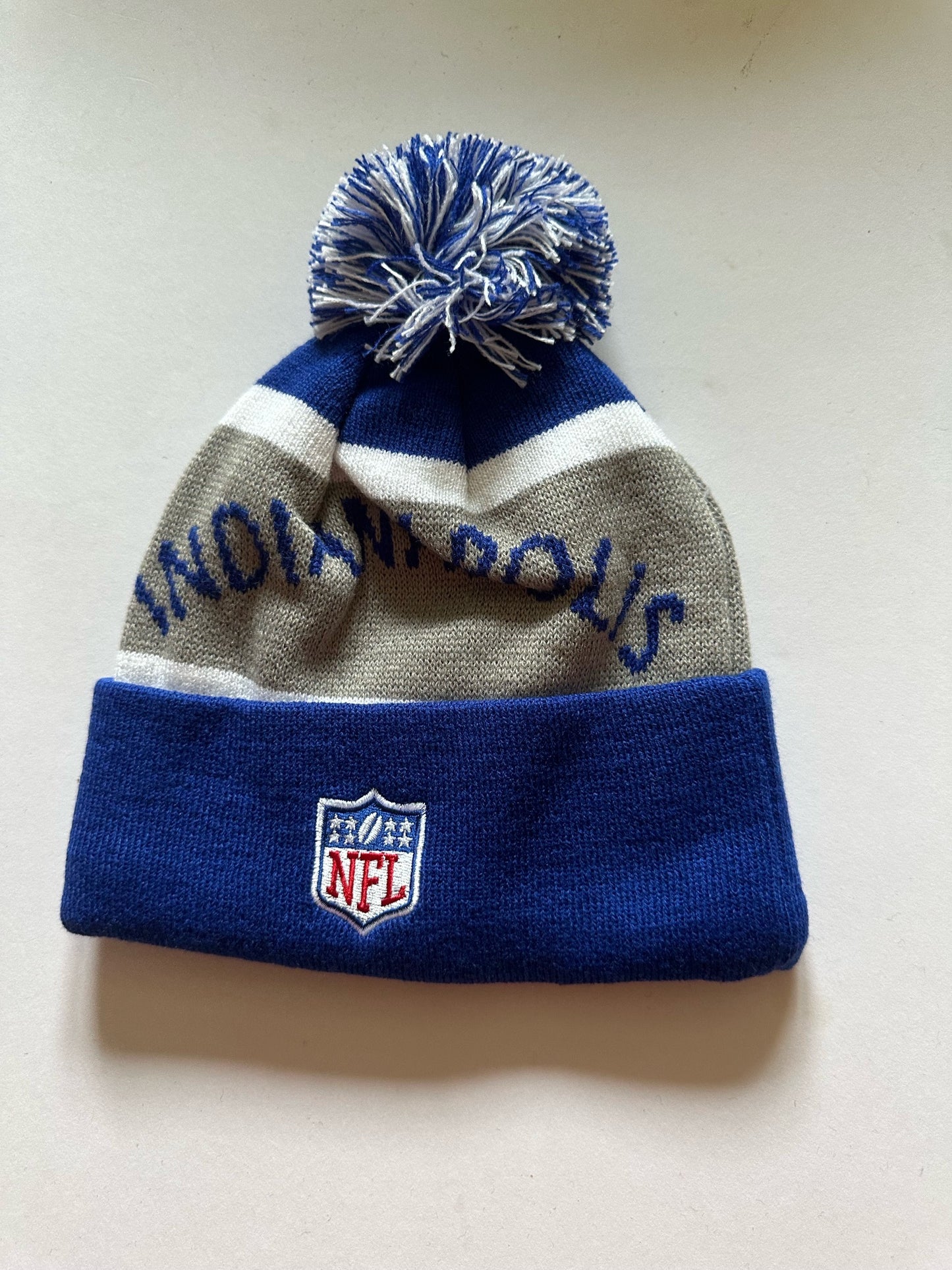 Indianapolis Colts NFL Bobble Beanie Multi Colour With Tags on
