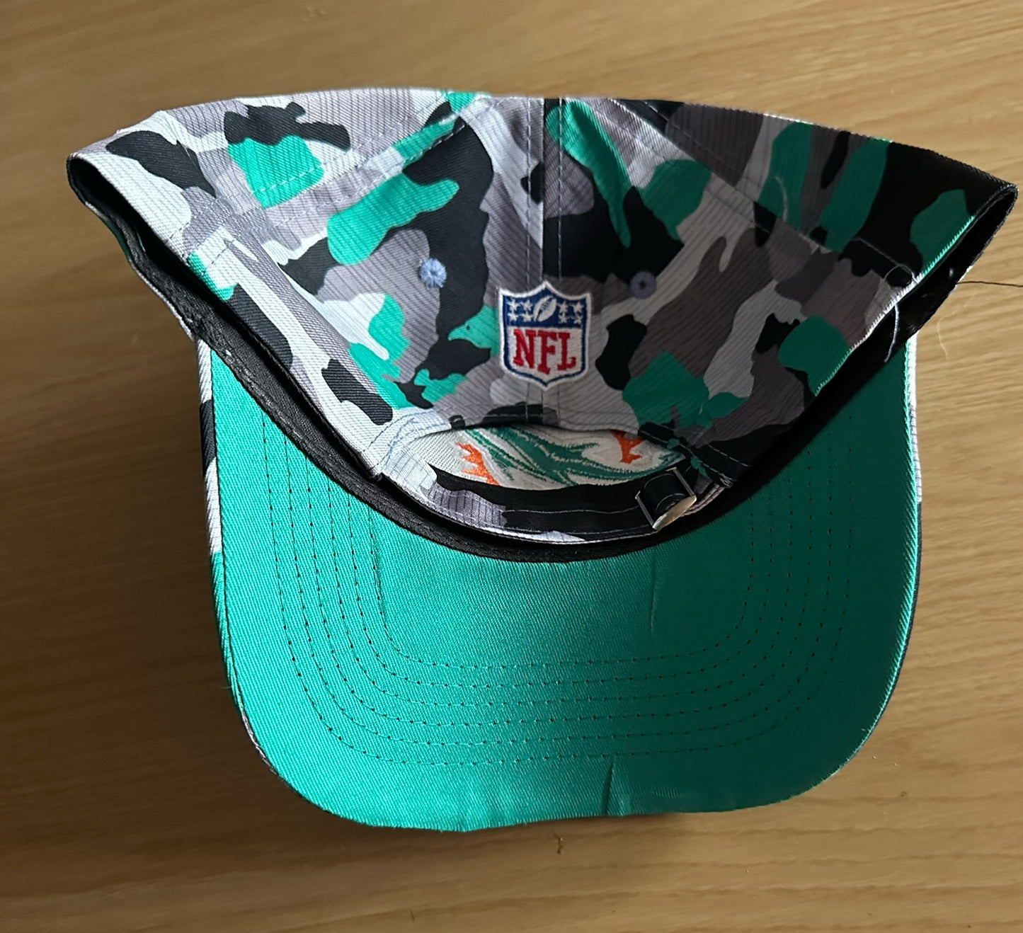 Miami Dolphins NFL Camo Baseball Cap Multicolour New With Sticker