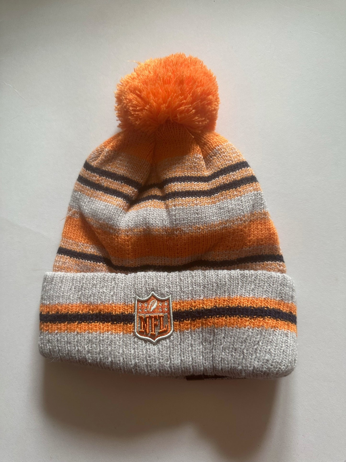 Denver Broncos NFL Bobble Beanie Multi Colour With Tags on