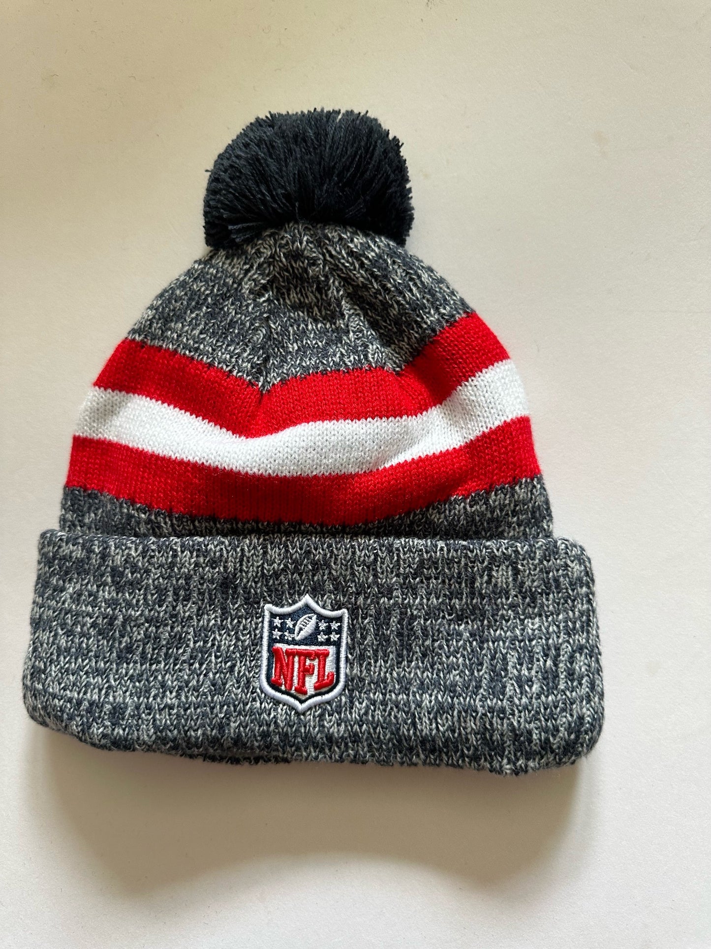 New England Patriots NFL Bobble Beanie Multi Colour With Tags on