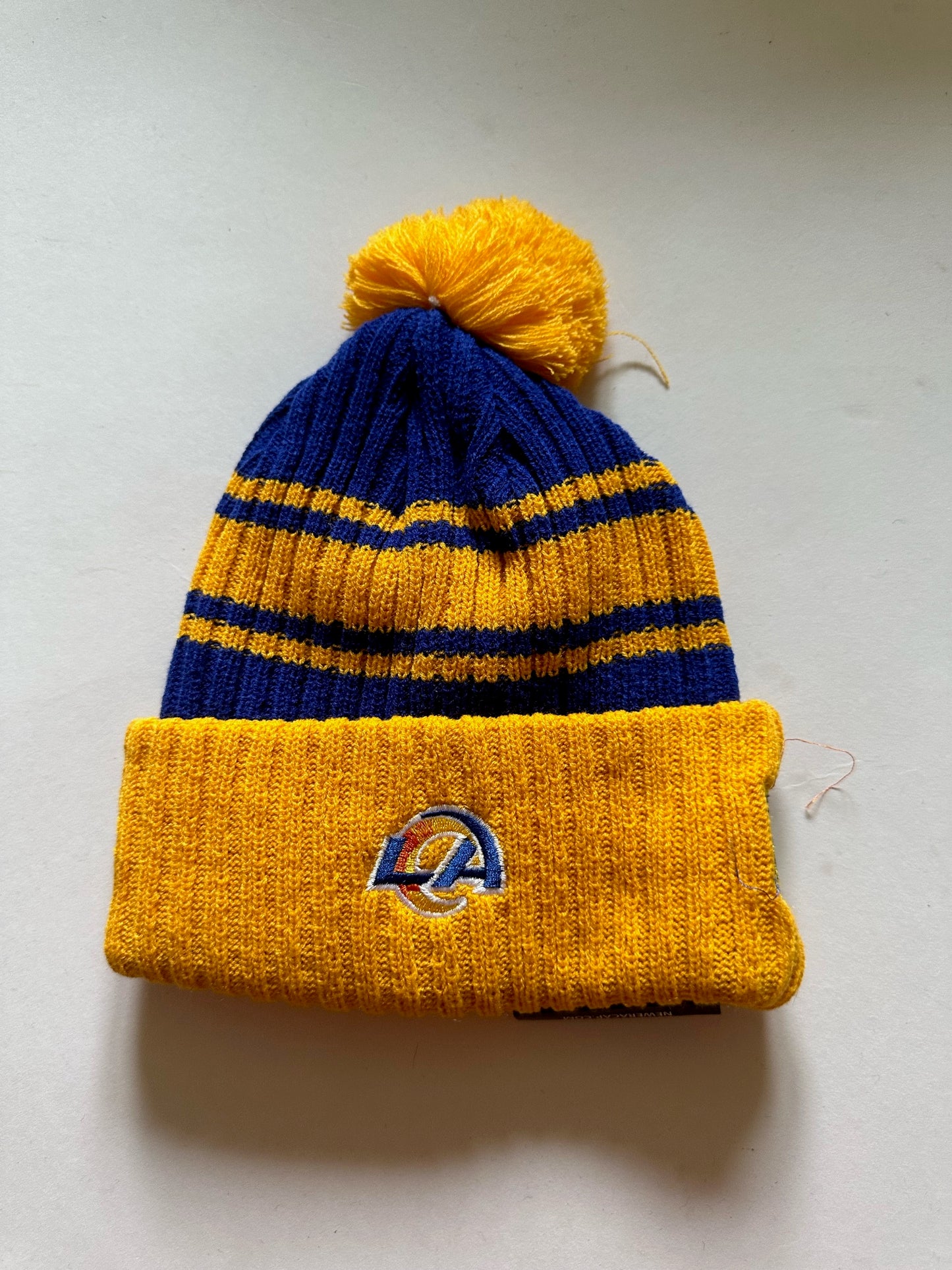 Los Angeles LA Rams NFL Bobble Beanie Multi Colour With Tags on