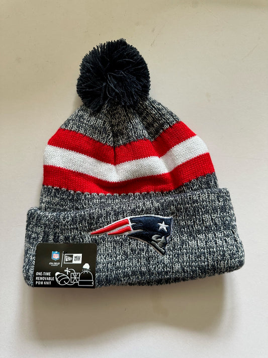 New England Patriots NFL Bobble Beanie Multi Colour With Tags on