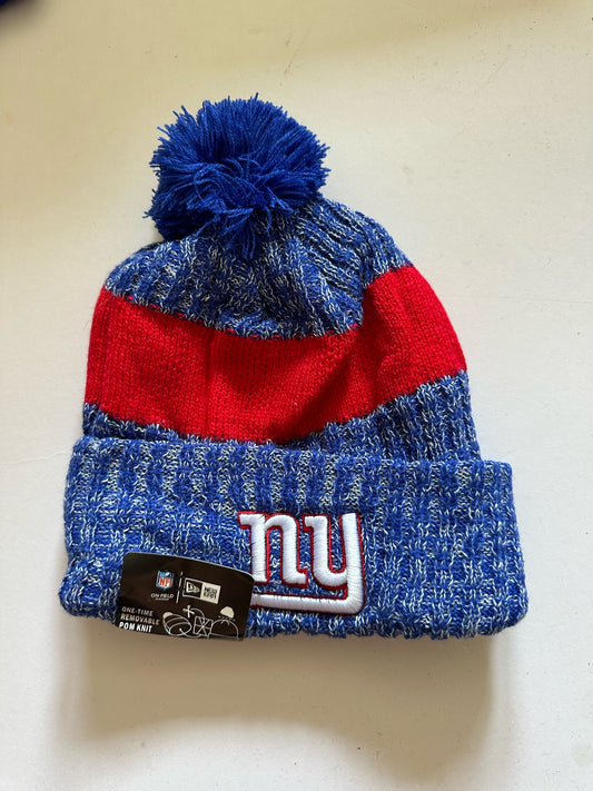 New York Giants NFL Bobble Beanie Multi Colour With Tags on