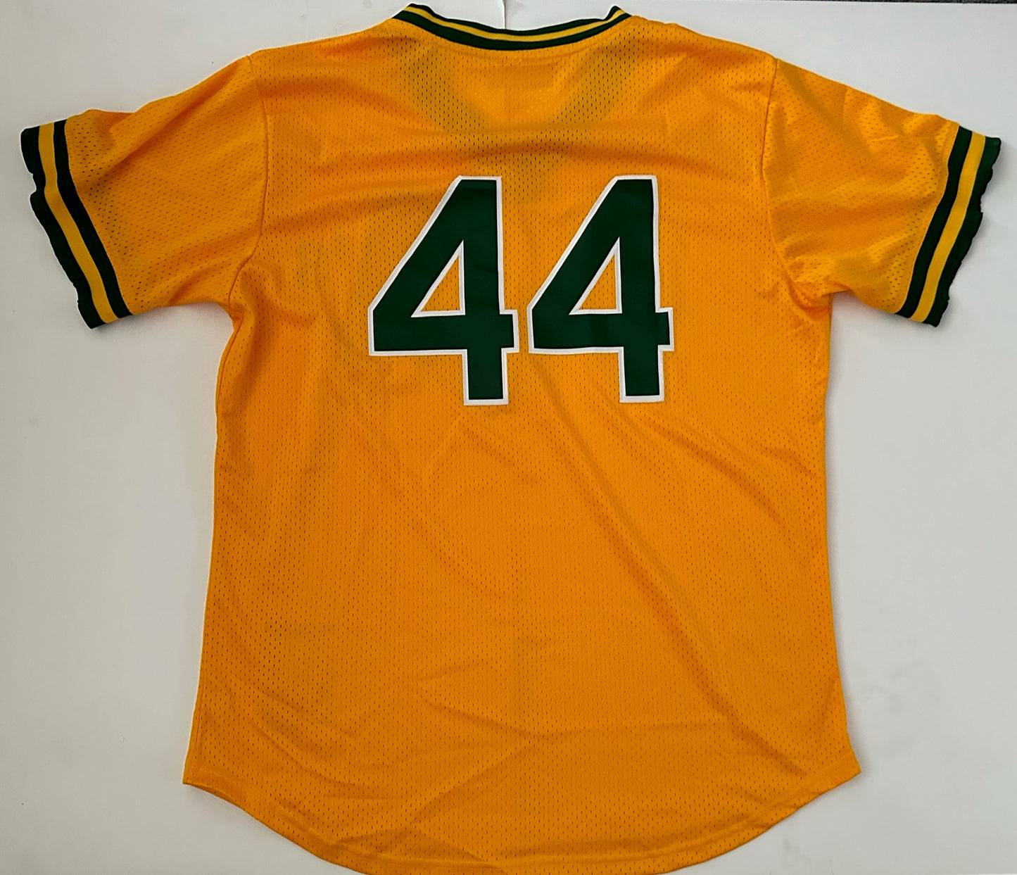 Oakland A's Athletics MLB Baseball Shirt Large Jackson 44 Yellow