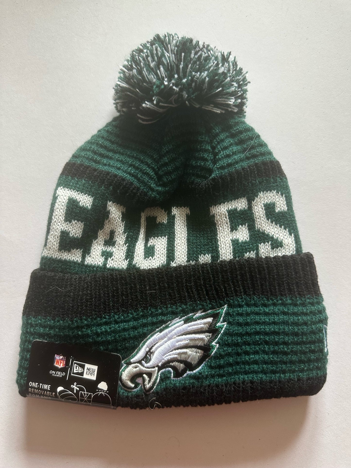 Philadelphia Eagles NFL Bobble Beanie Multi Colour With Tags on
