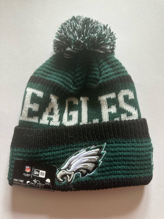 Philadelphia Eagles NFL Bobble Beanie Multi Colour With Tags on